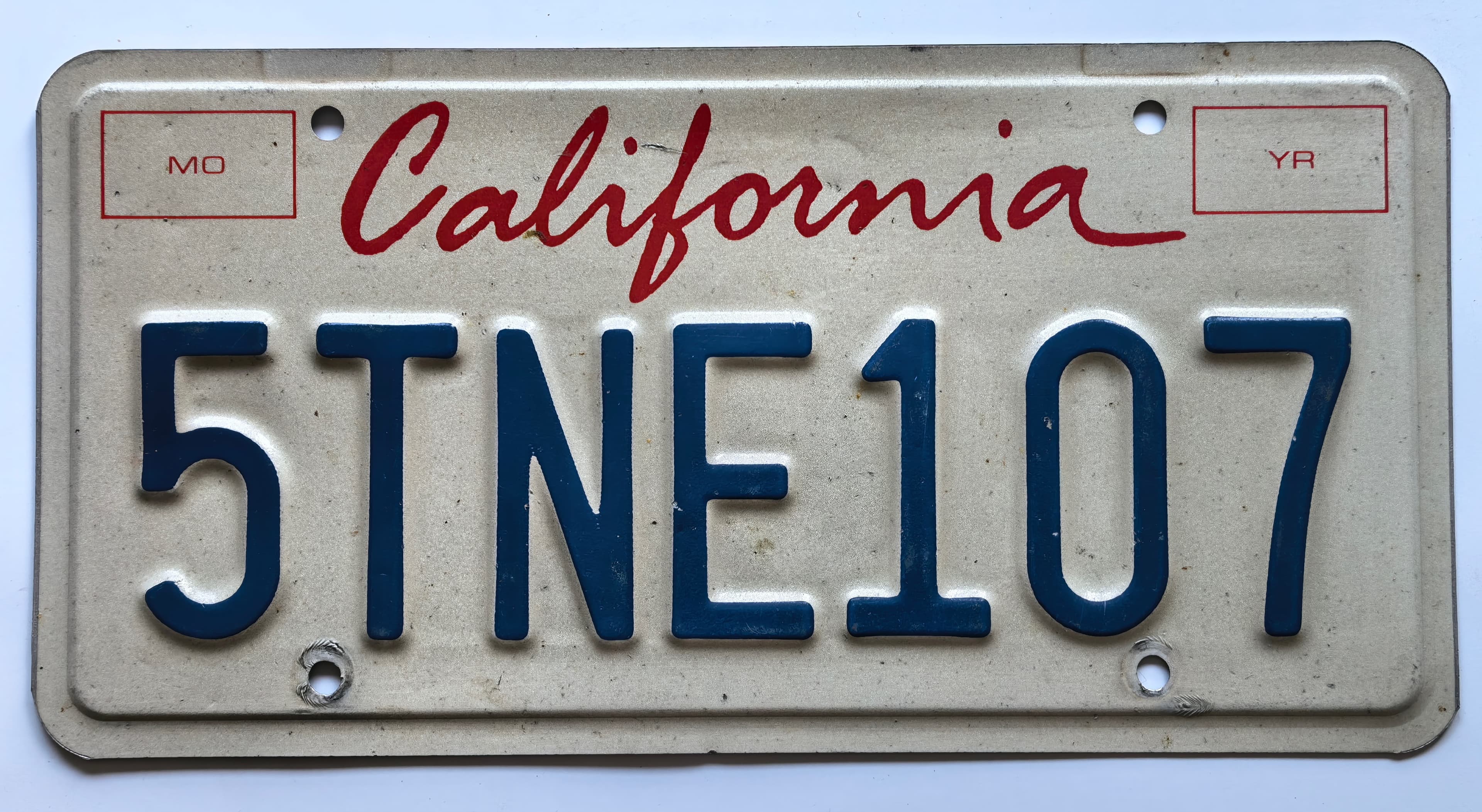 US-Autokennzeichen - California - 5TNE107, view 1