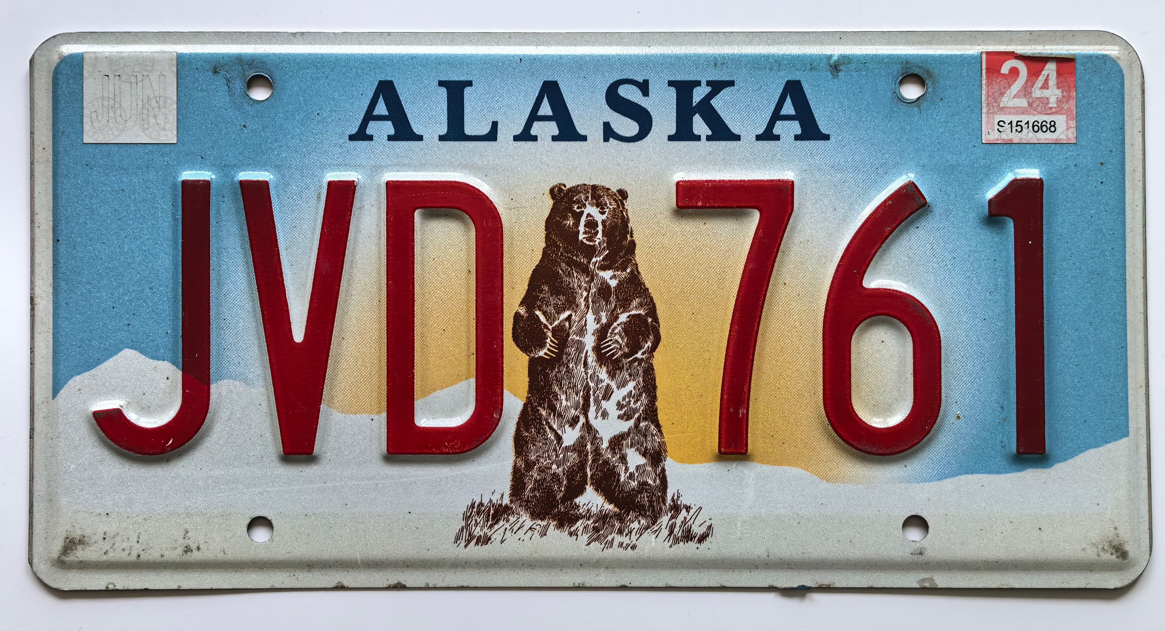USA Kennzeichen - Alaska - JVD 761, view 1