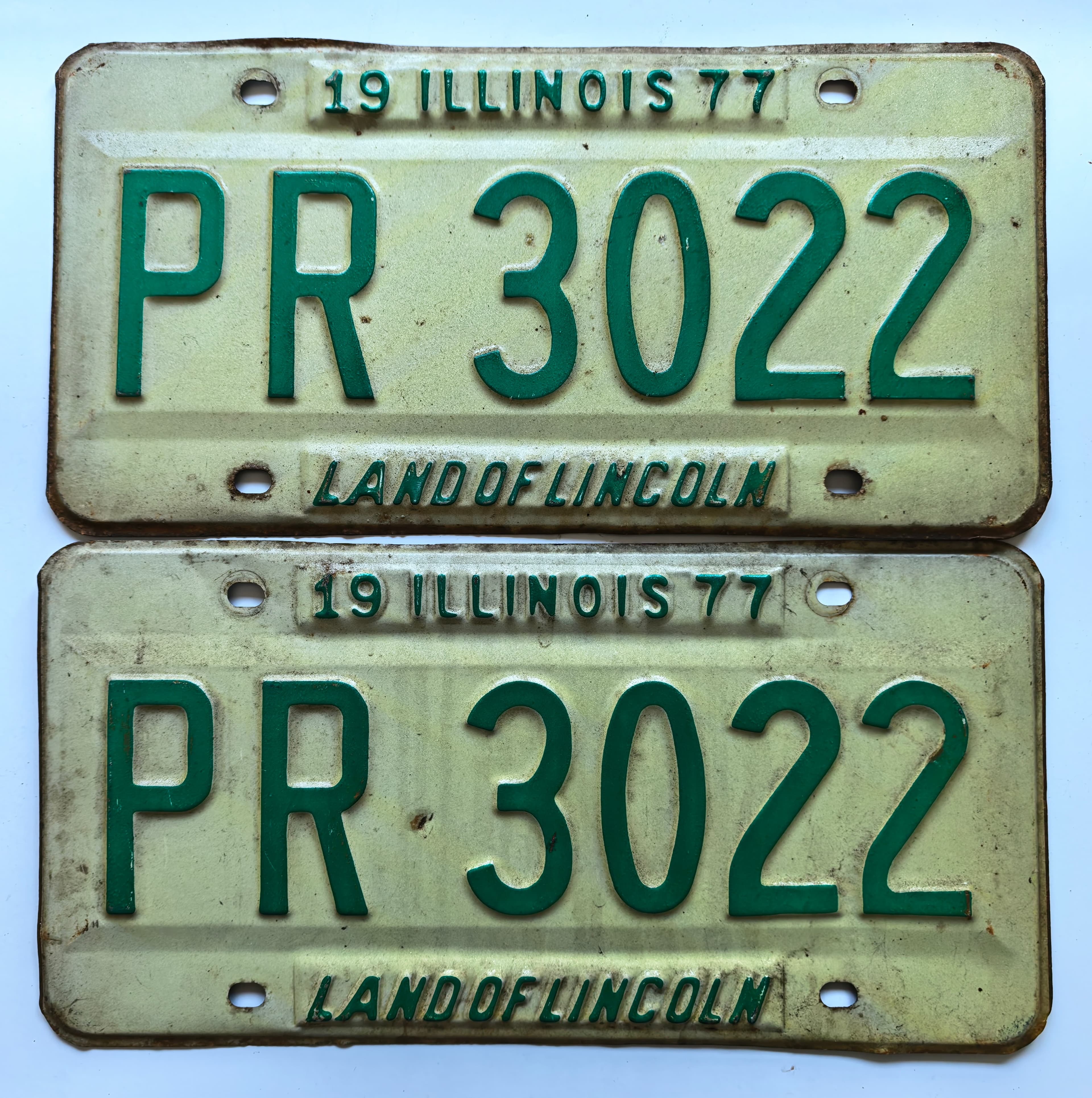 USA Kennzeichen - Illinois - PR 3022, view 1