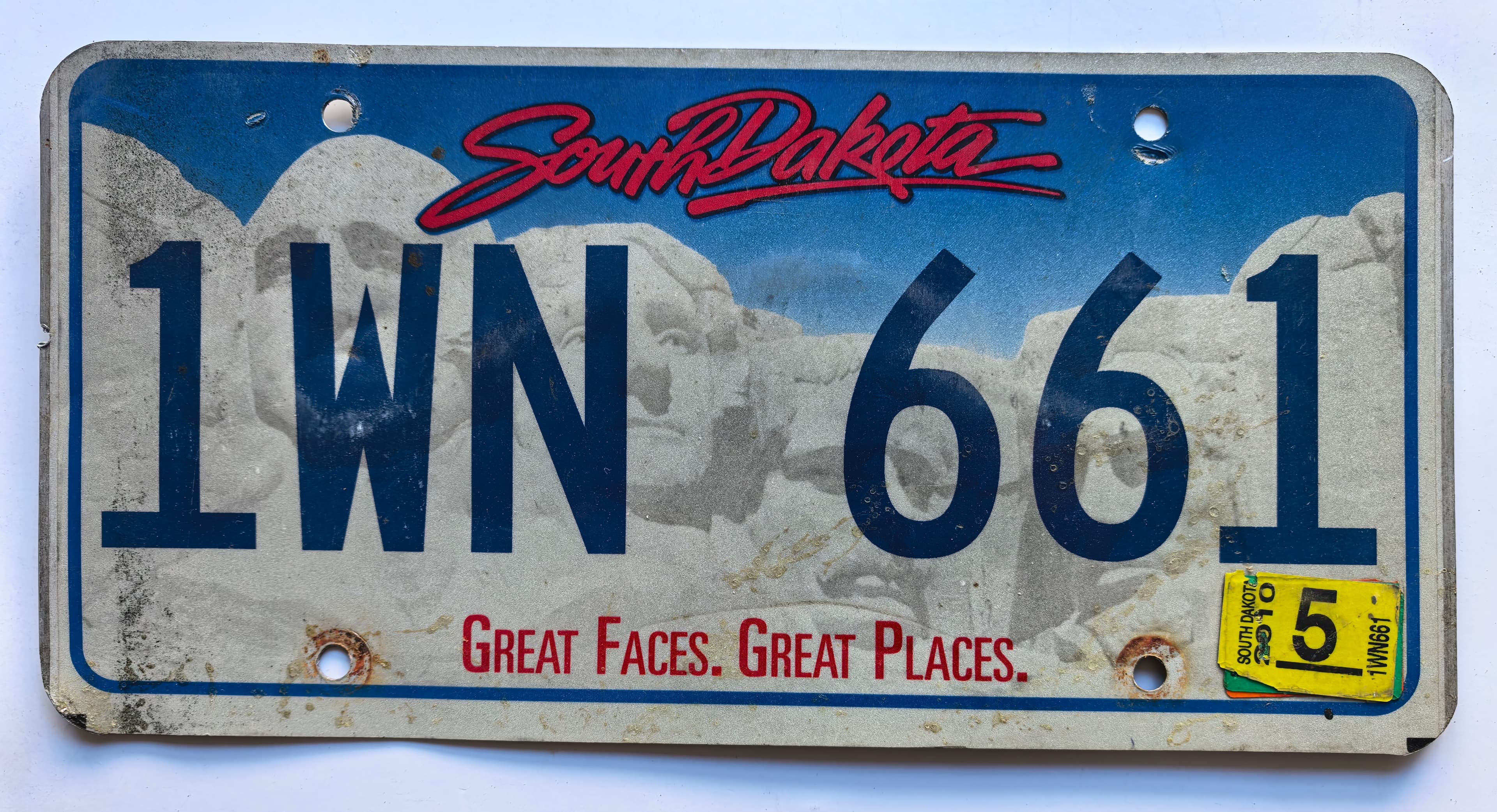 USA Kennzeichen - South Dakota - 1WN 661, view 1