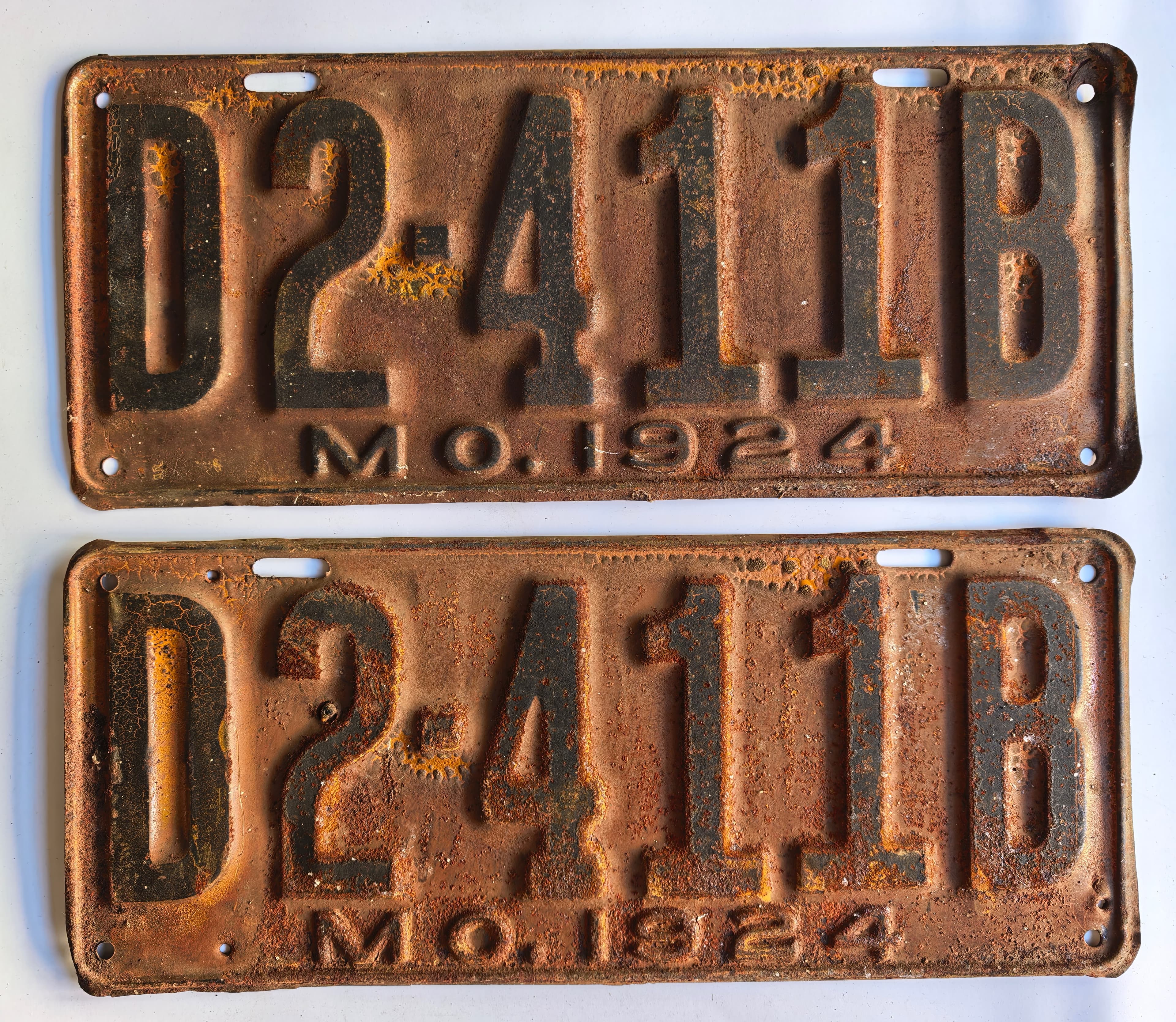 US-Autokennzeichen - D2-411B, view 1
