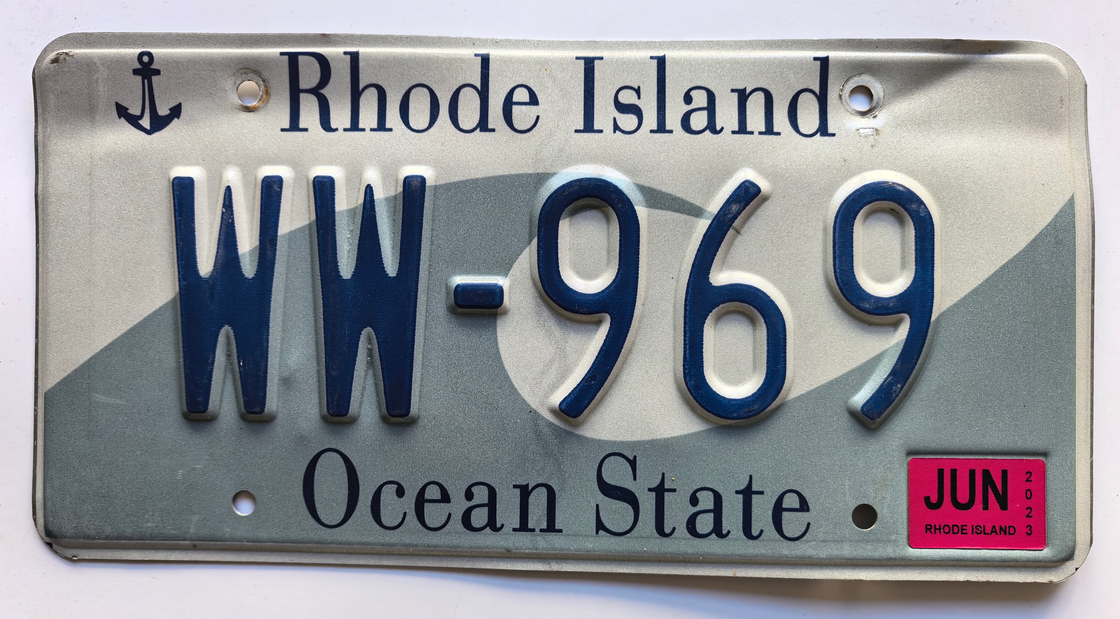USA Kennzeichen - Rhode Island - WW-969, view 1