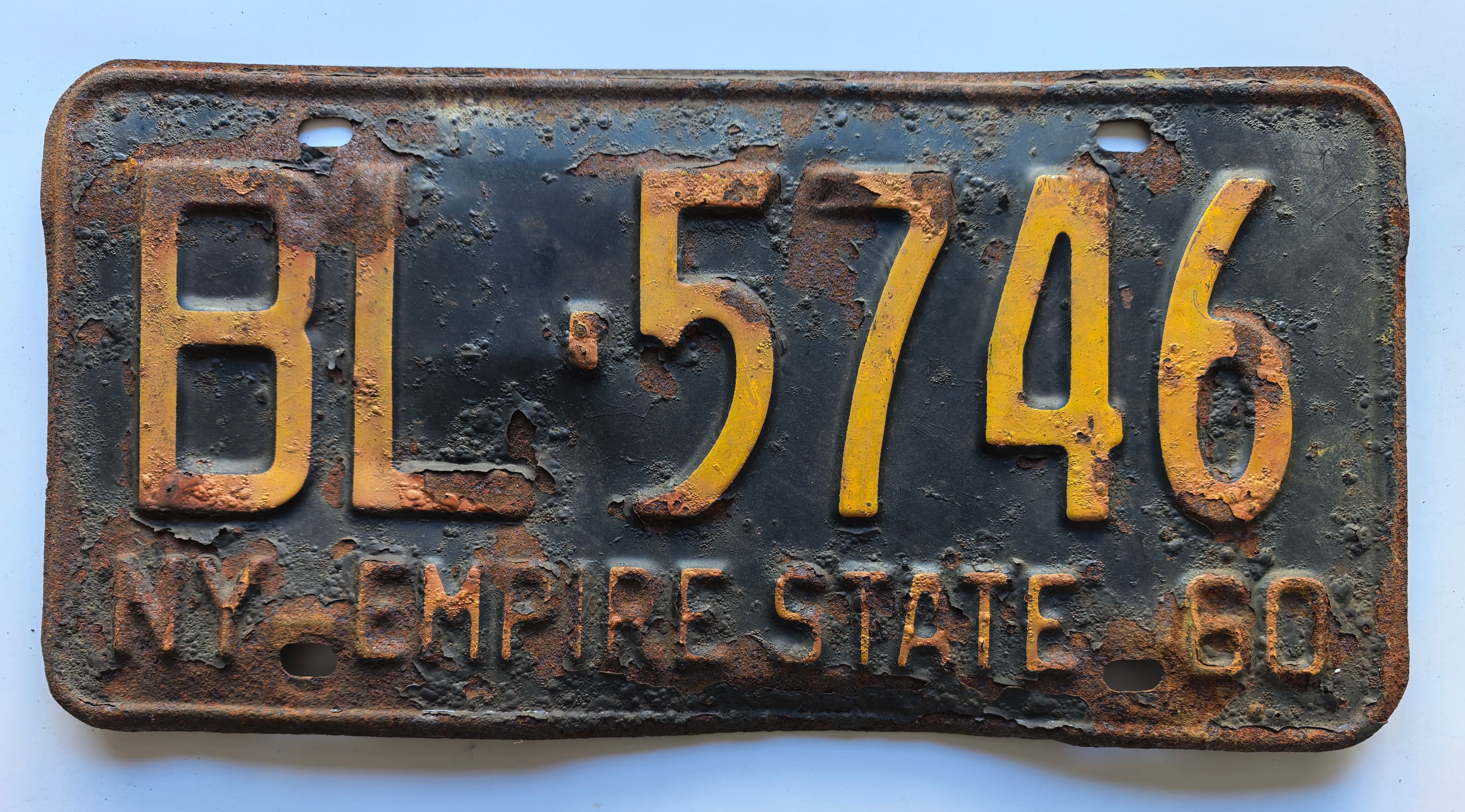USA Kennzeichen - New York - BL-5746, view 1