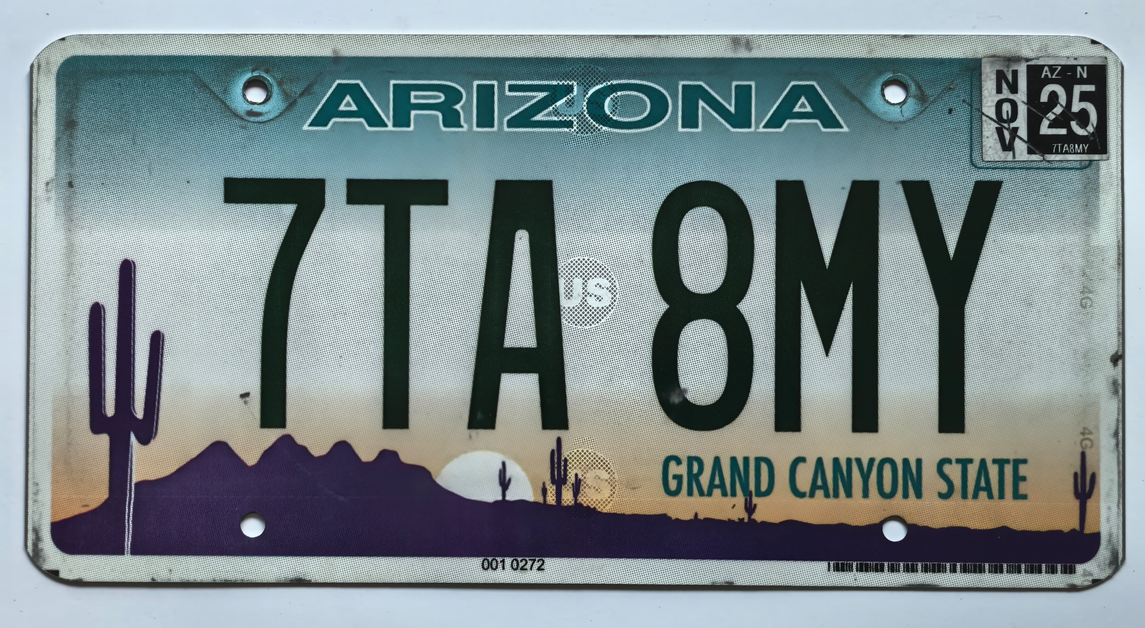 USA Kennzeichen - Arizona - 7TA 8MY, view 1