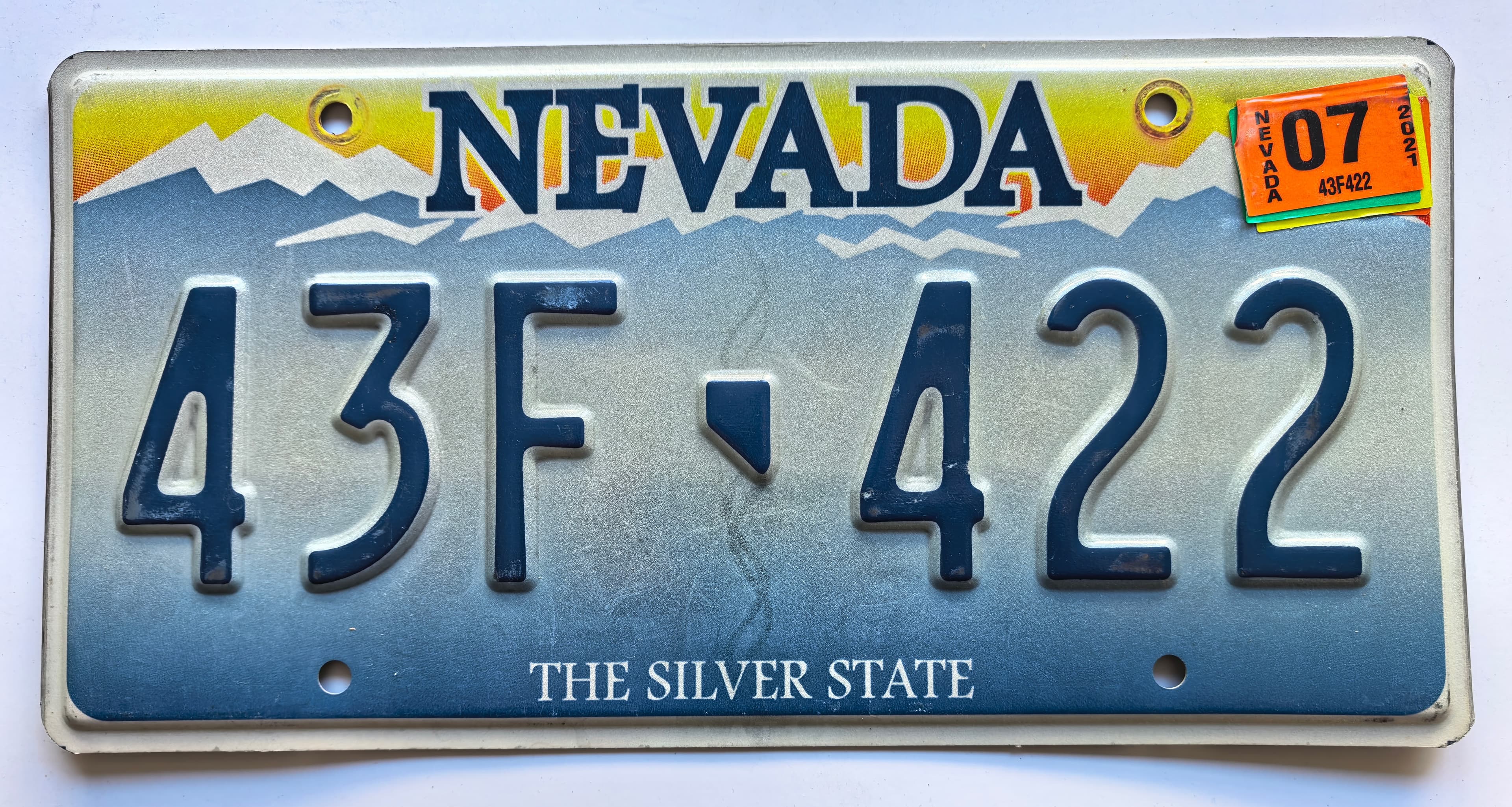 USA Kennzeichen - Nevada - 43F-422, view 1