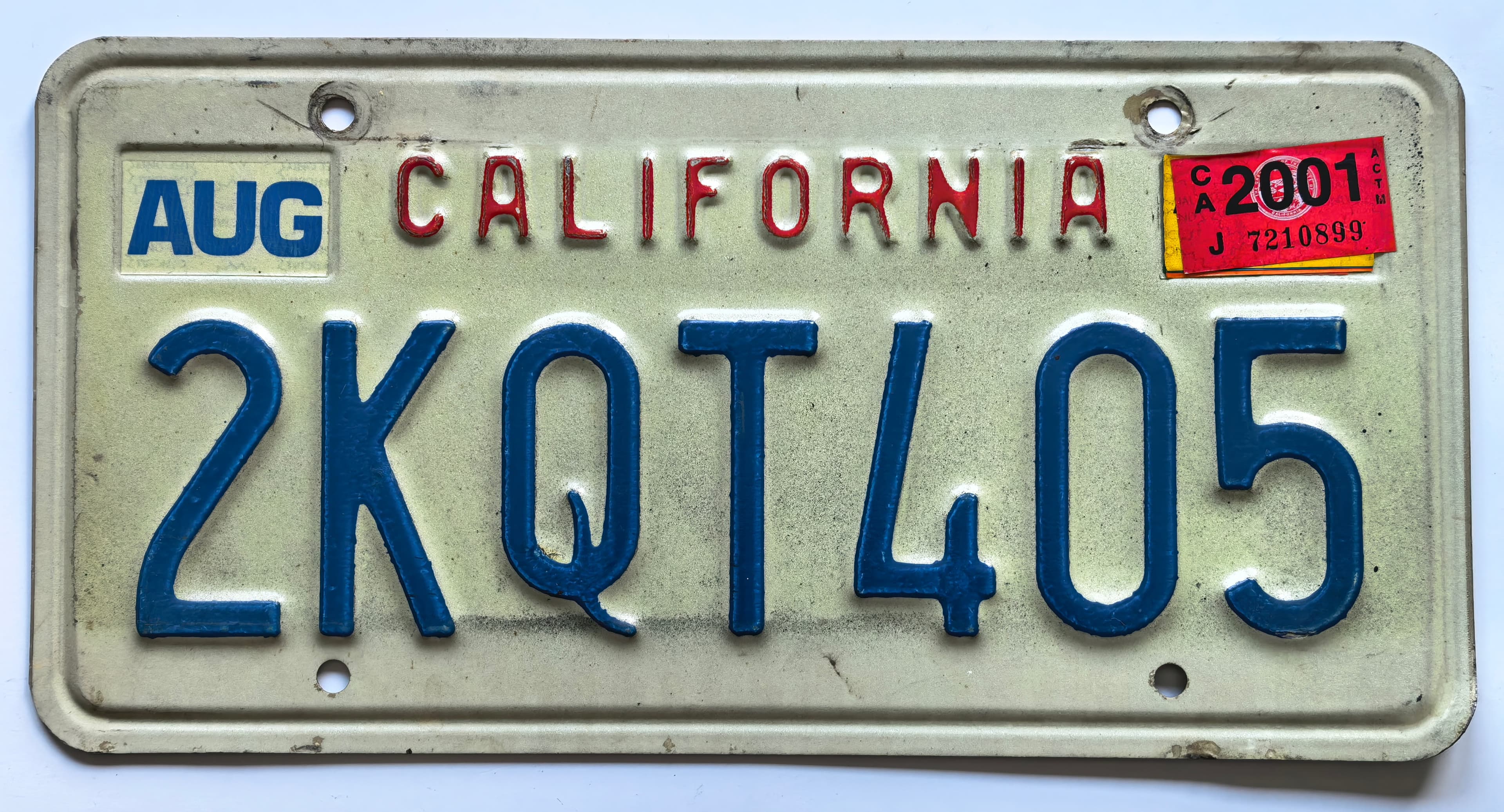 USA Kennzeichen - California - 2KQT405, view 1