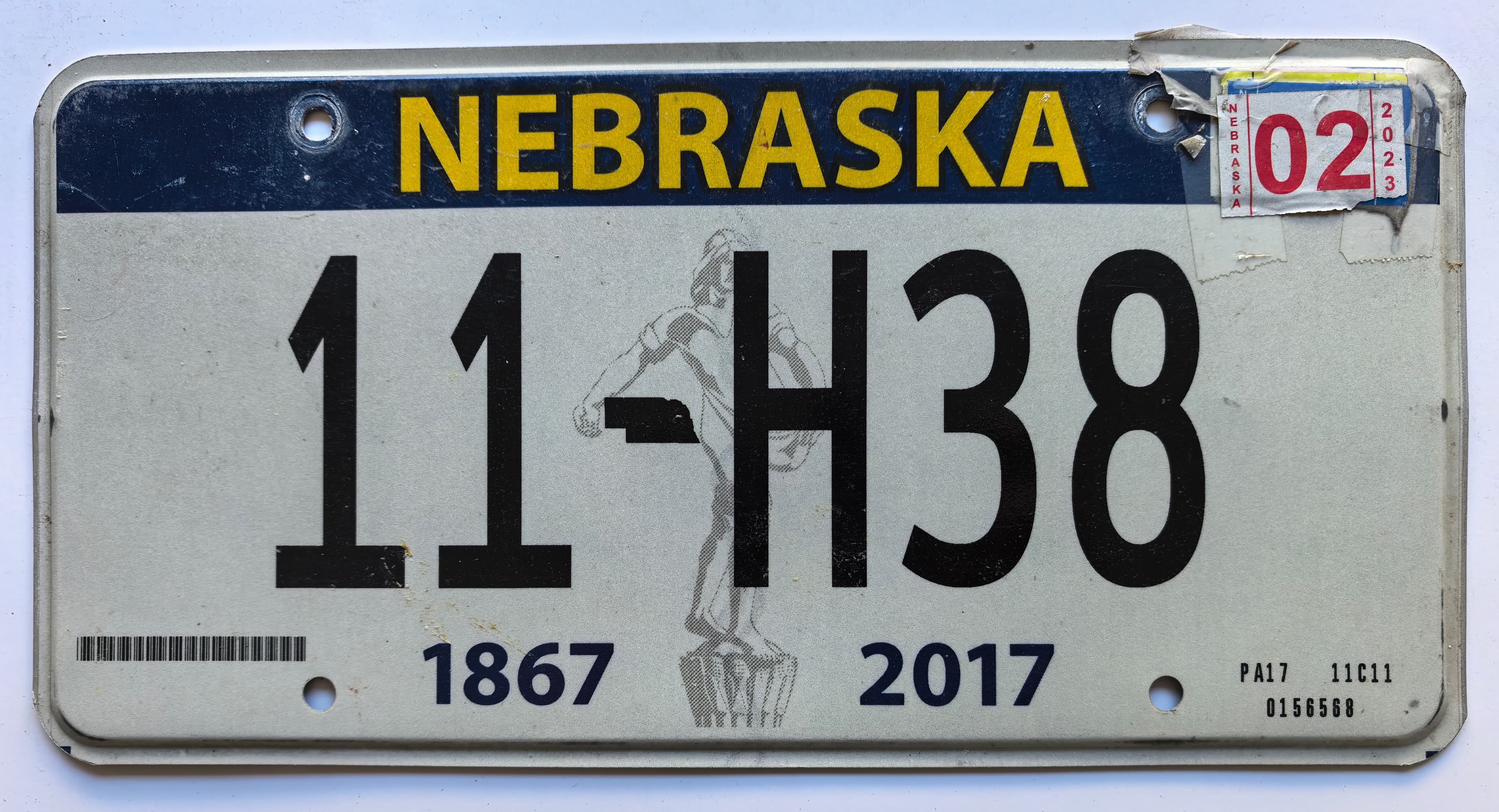 USA Kennzeichen - Nebraska - 11-H38, view 1