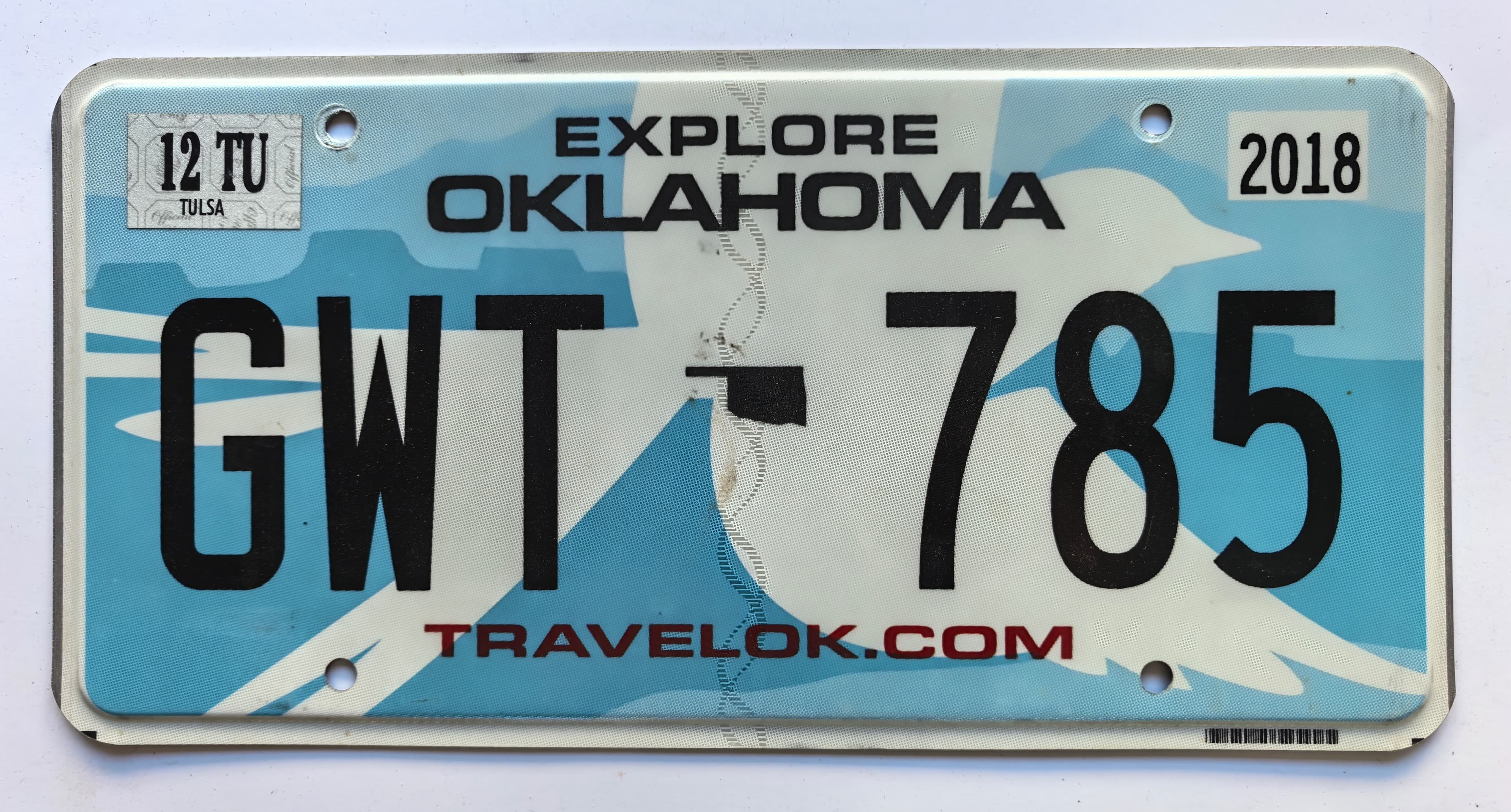 US-Autokennzeichen - Oklahoma - GWT-785, view 1