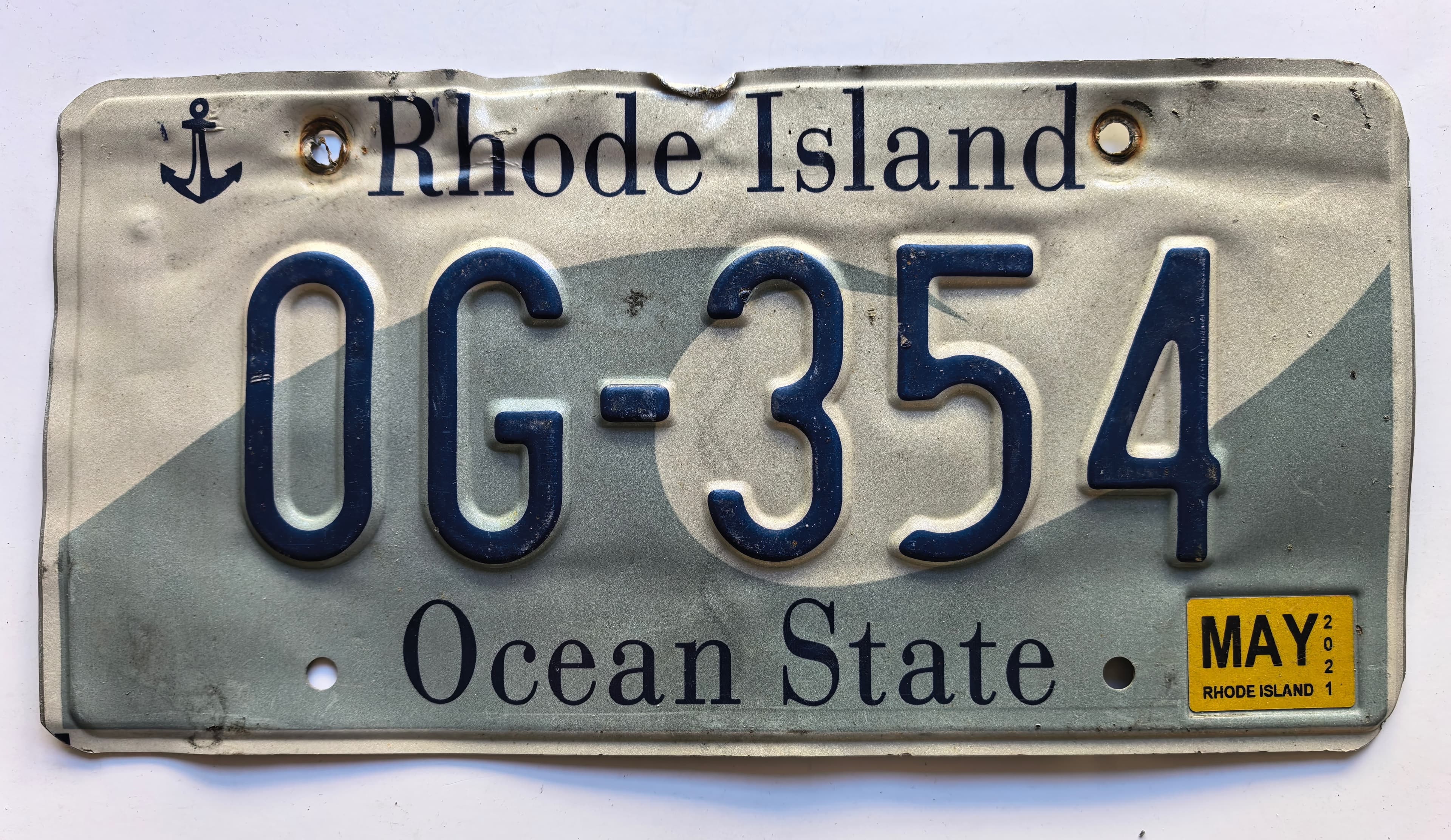USA Kennzeichen - Rhode Island - OG-354, view 1