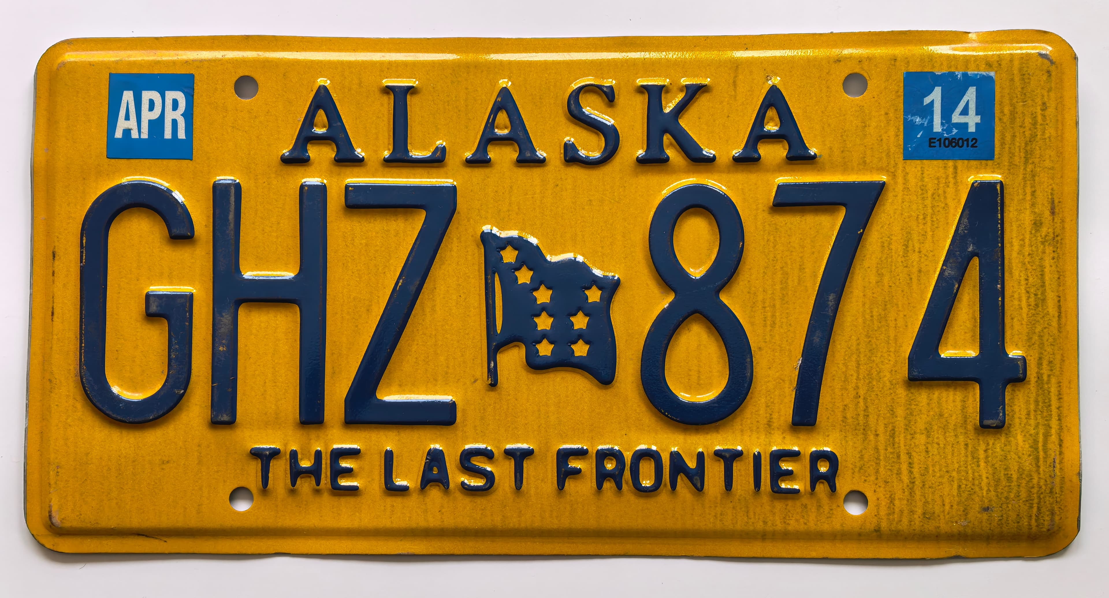 USA Kennzeichen - Alaska - GHZ 874, view 1