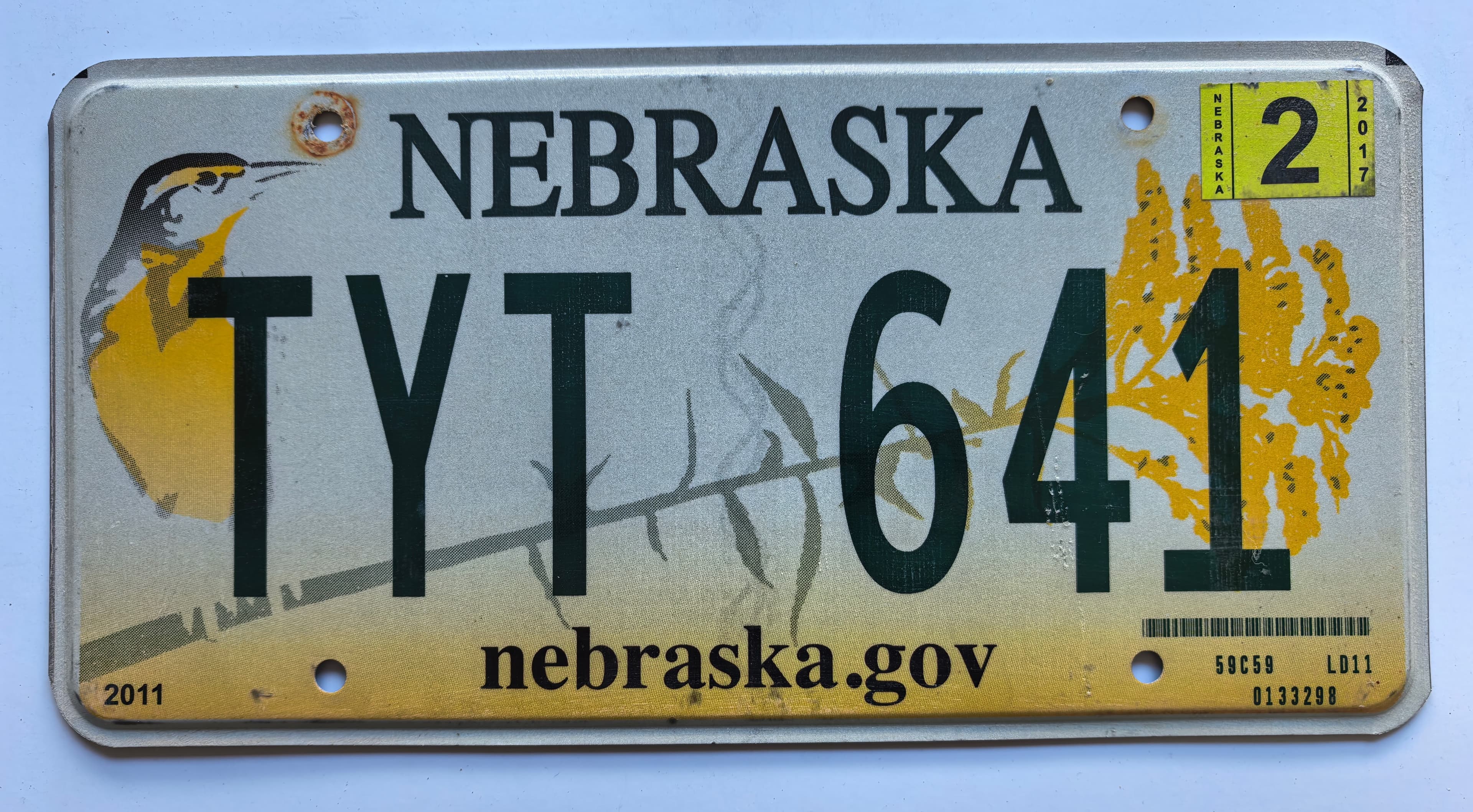 USA Kennzeichen - Nebraska - TYT 641, view 1