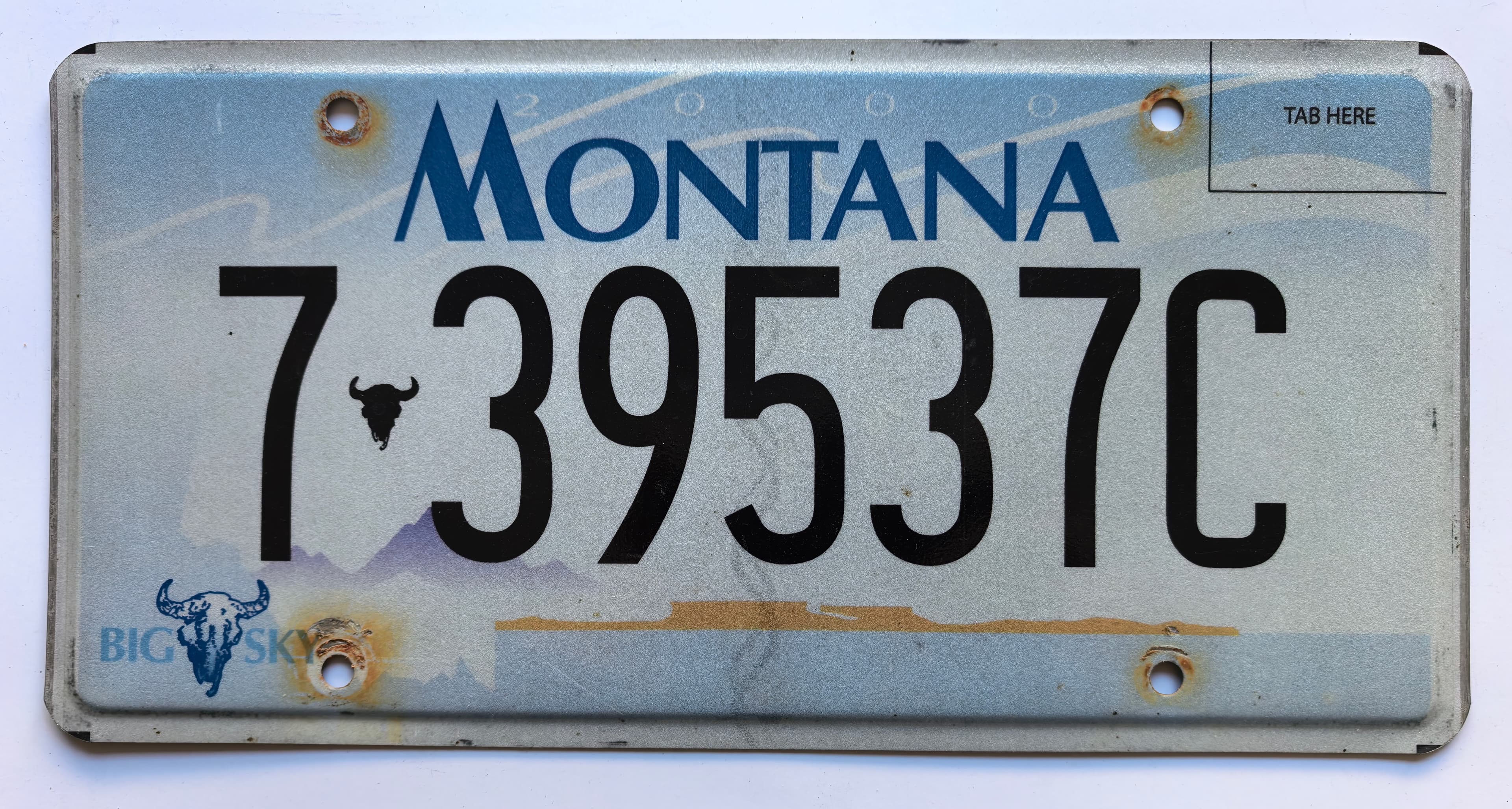 US-Autokennzeichen - Montana - 7-39537C, view 1