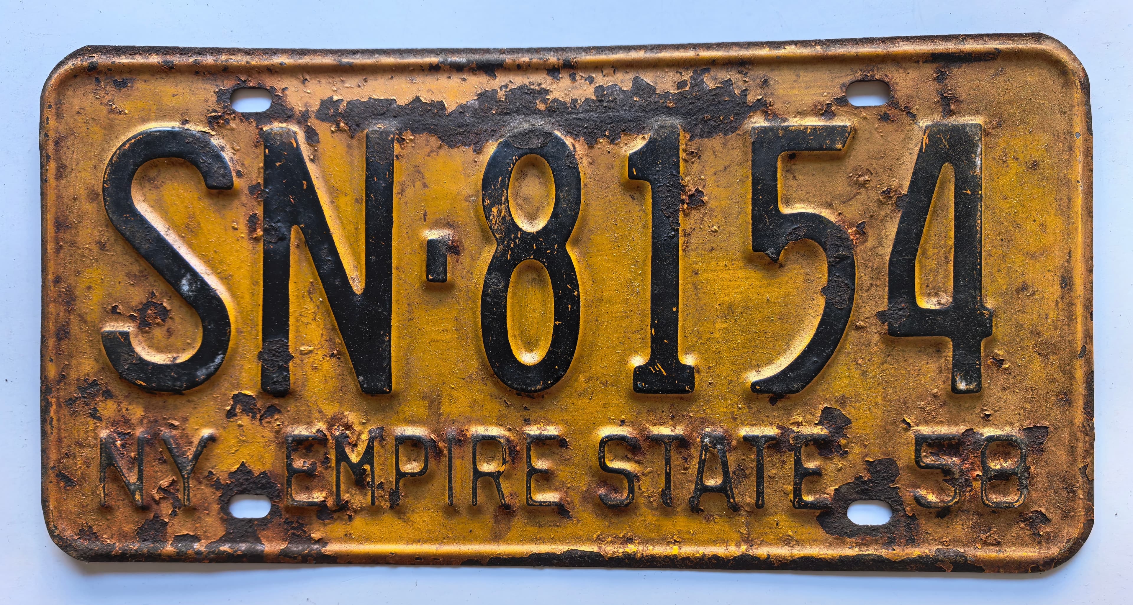 USA Kennzeichen - New York - SN-8154, view 1