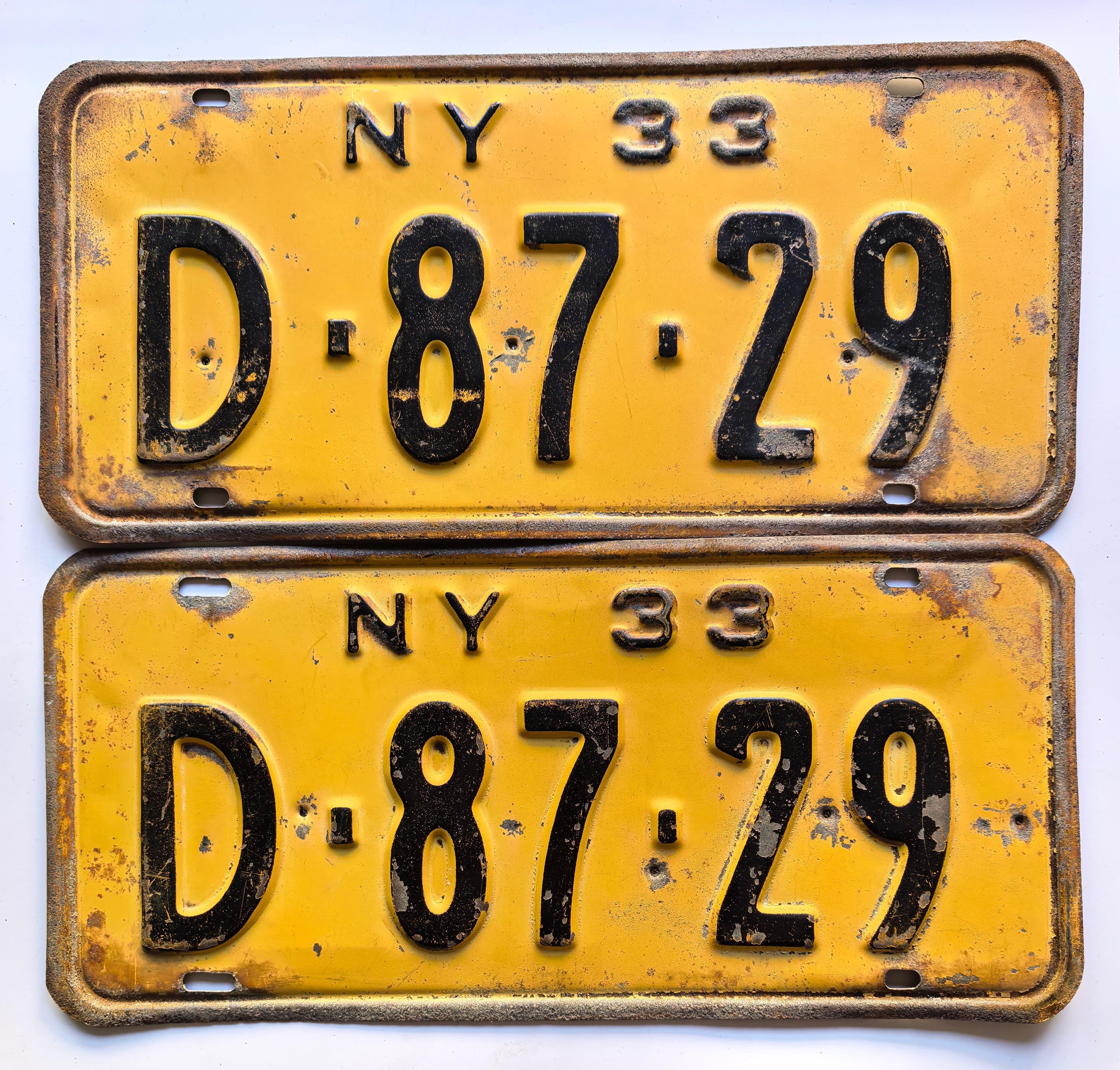 USA Kennzeichen - New York - D-87-29, view 1