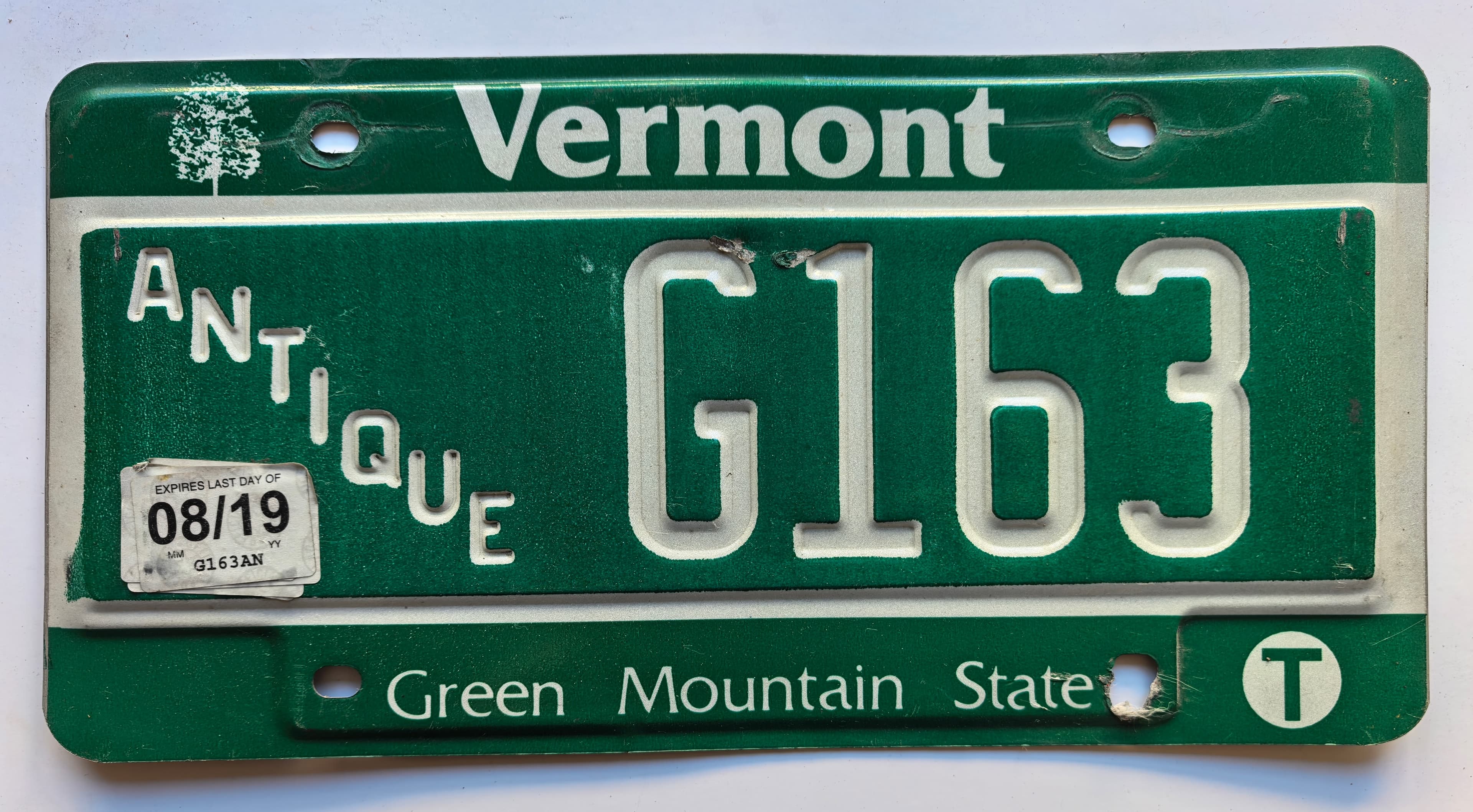 USA Kennzeichen - Vermont - G163, view 1