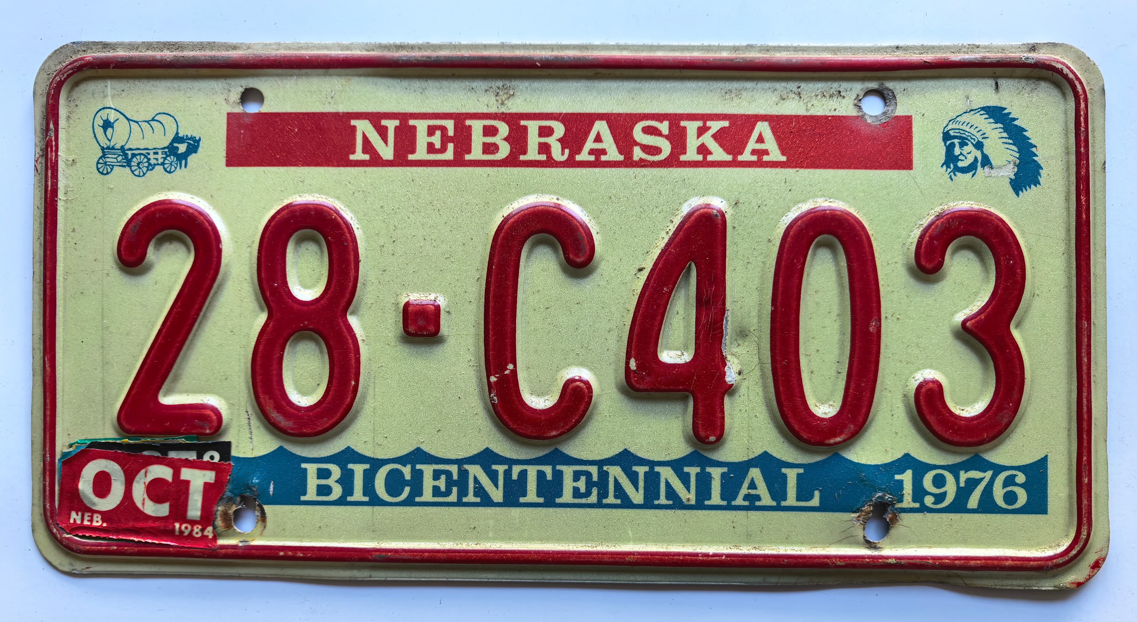 USA Kennzeichen - Nebraska - 28-C403, view 1