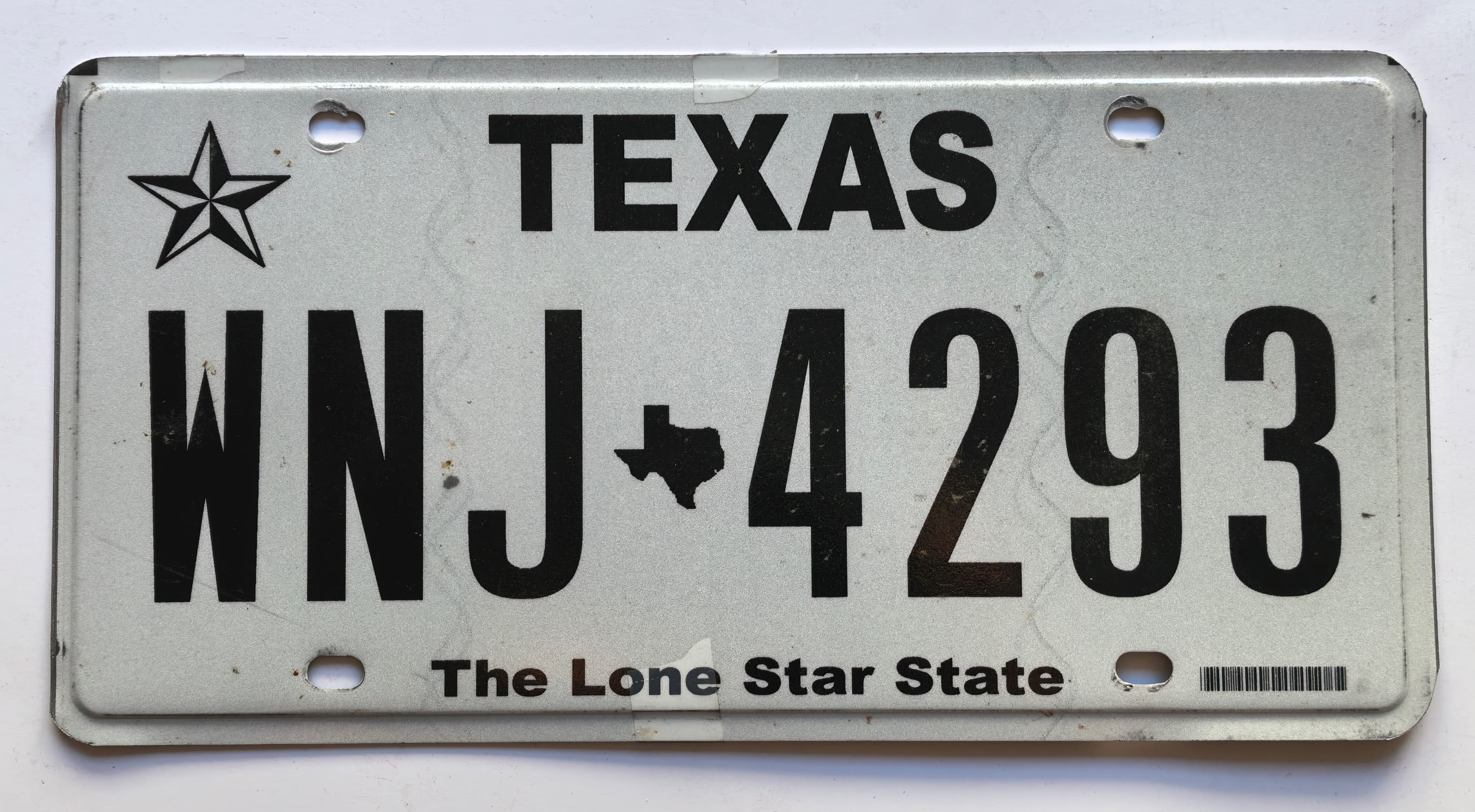 US-Autokennzeichen - Texas - WNJ-4293, view 1