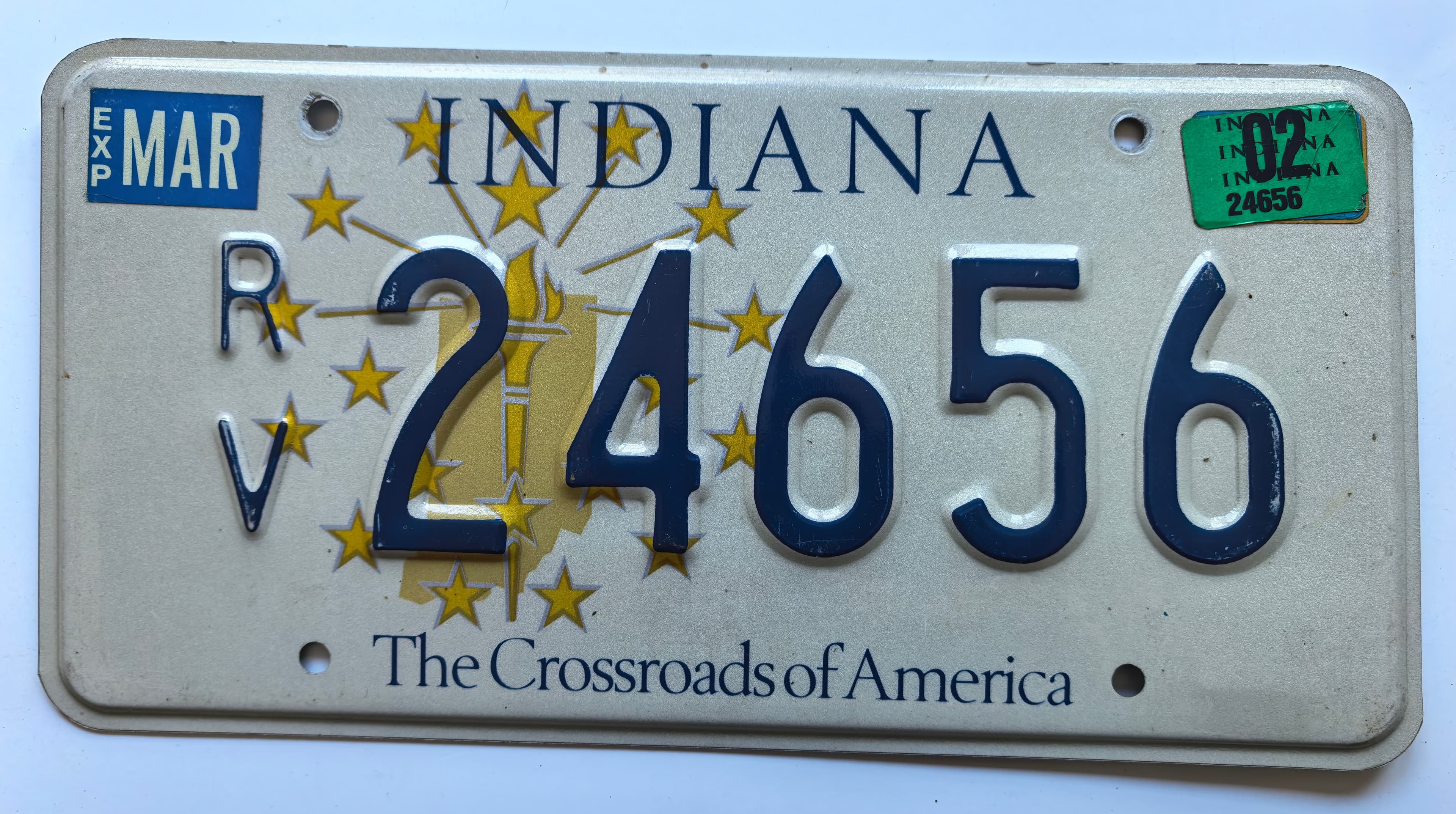 USA Kennzeichen - Indiana - RV 24656, view 1