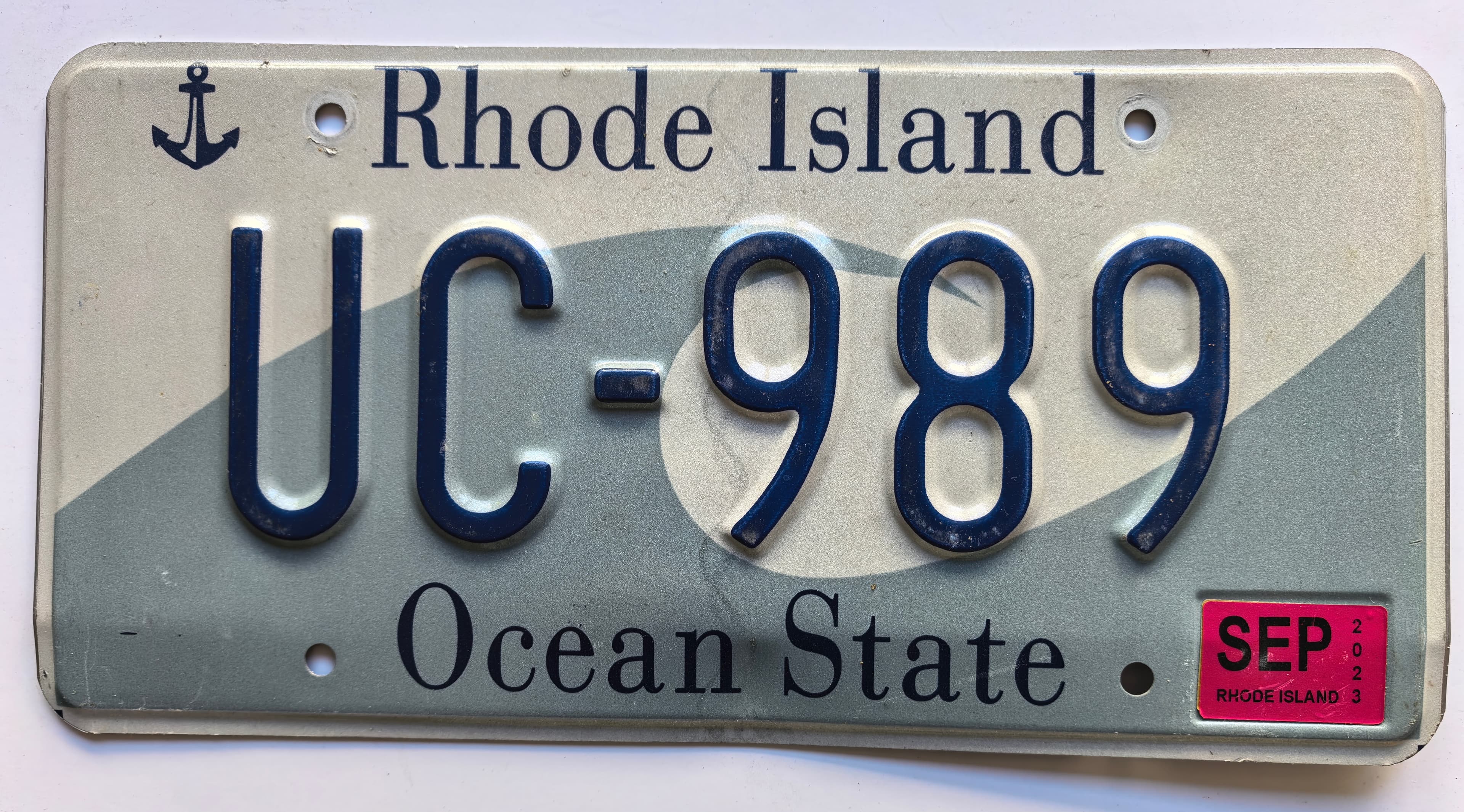 USA Kennzeichen - Rhode Island - UC-989, view 1