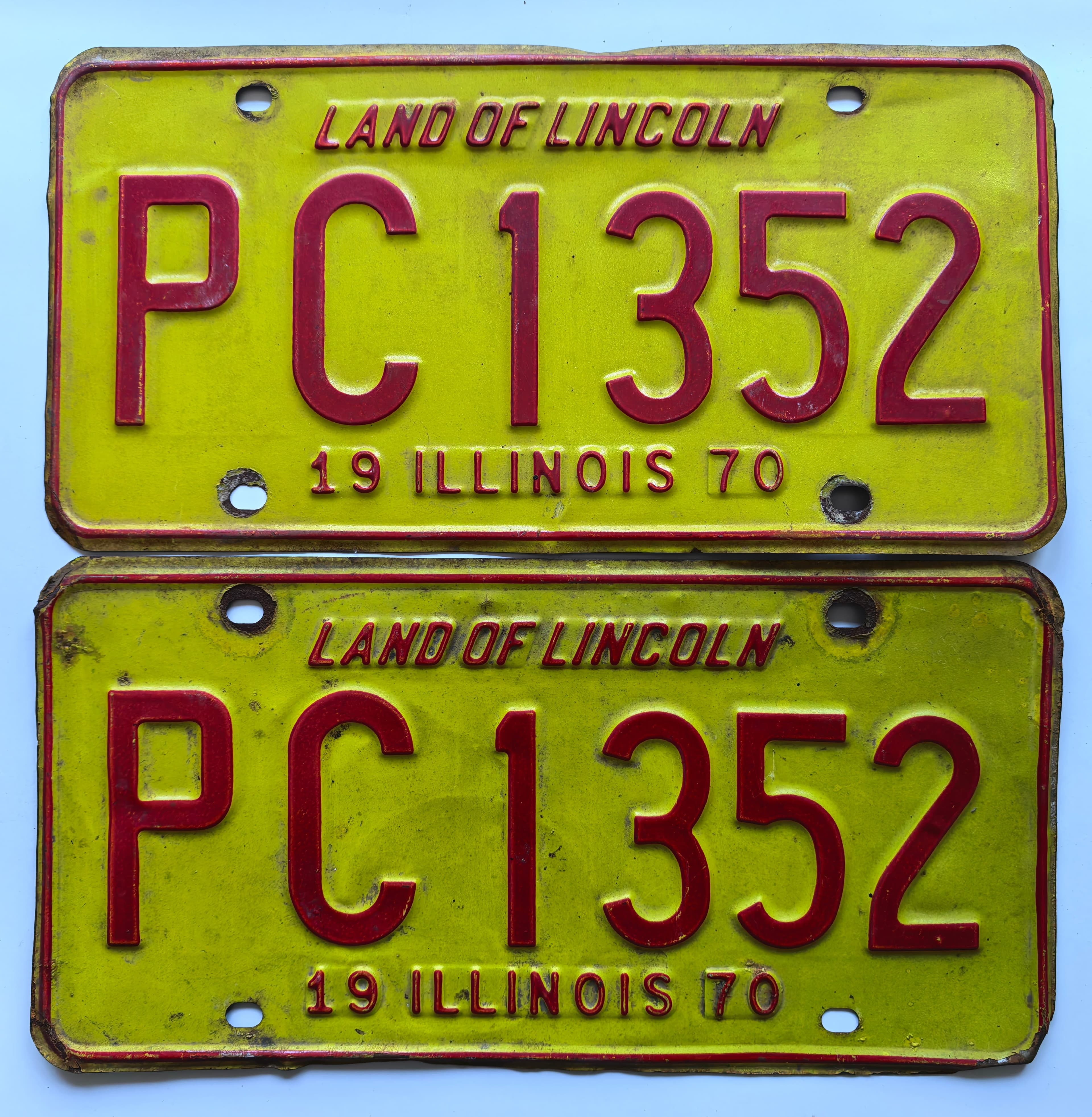 USA Kennzeichen - Illinois - PC 1352, view 1