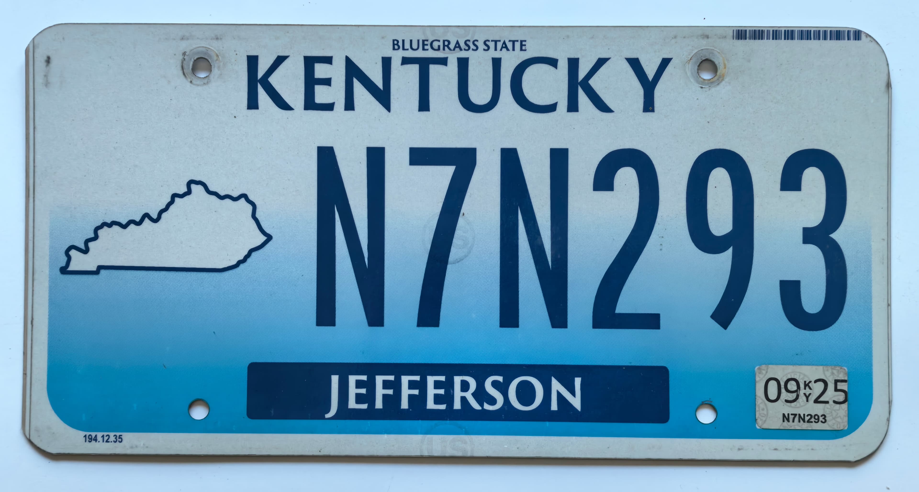 USA Kennzeichen - Kentucky - N7N293, view 1