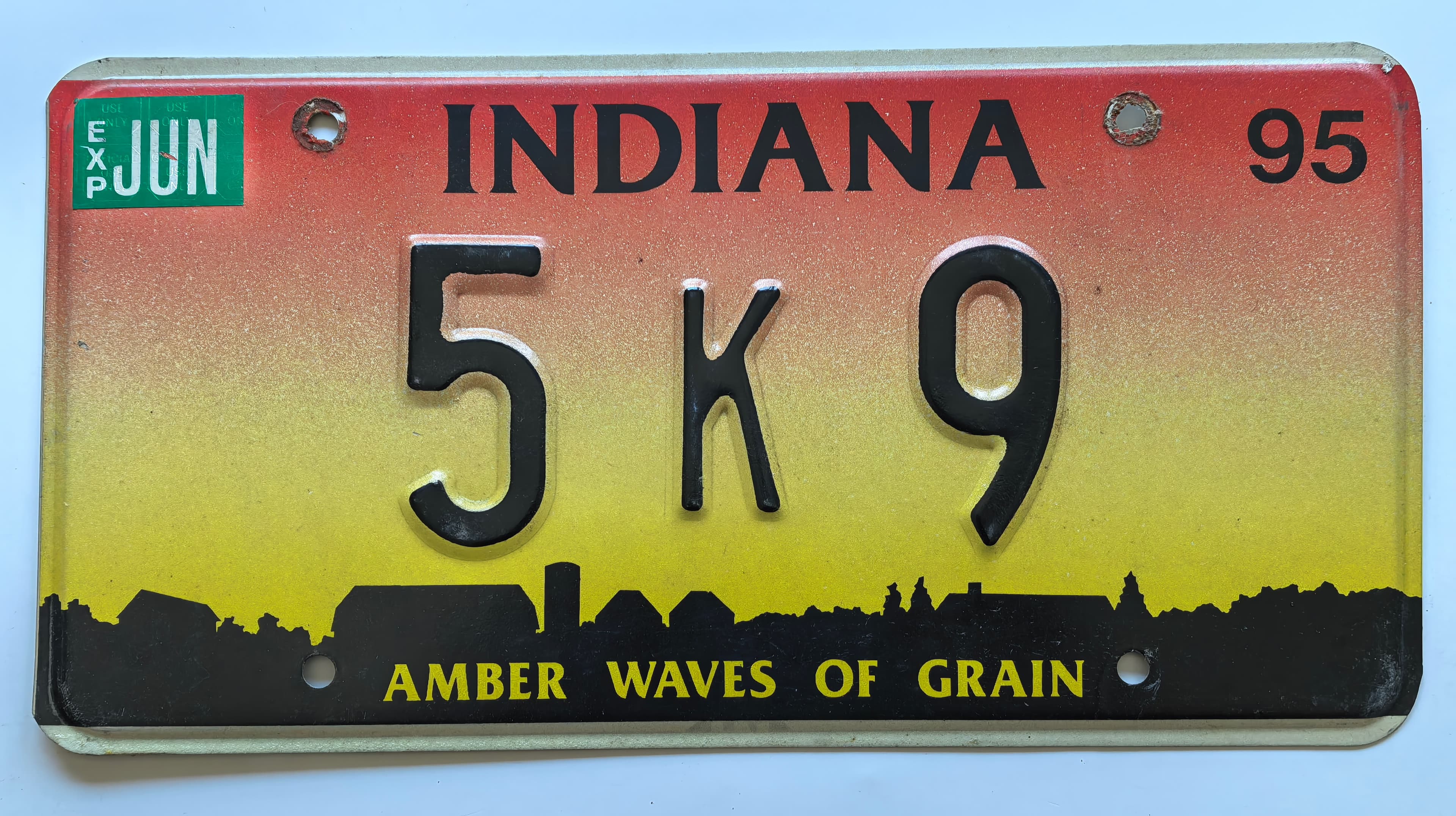 USA Kennzeichen - Indiana - 5 K 9, view 1