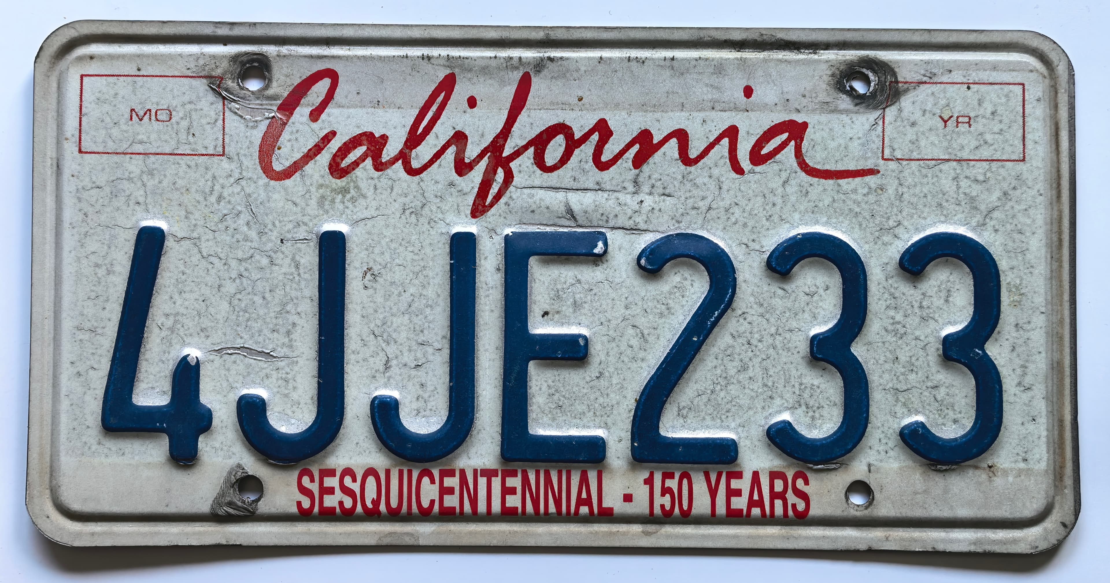 USA Kennzeichen - California - 4JJE233, view 1