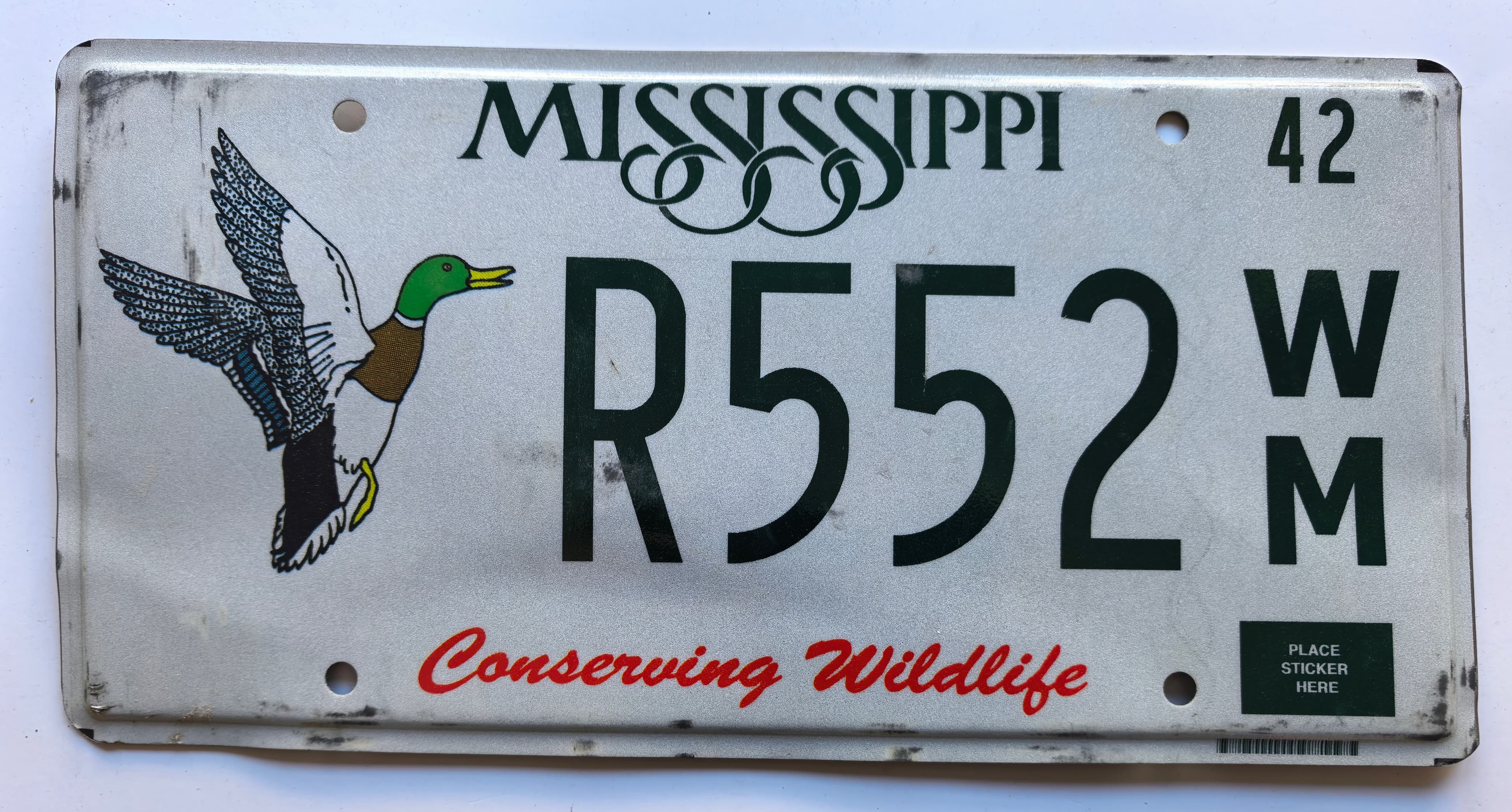 USA Kennzeichen - Mississippi - R552 W/M, view 1