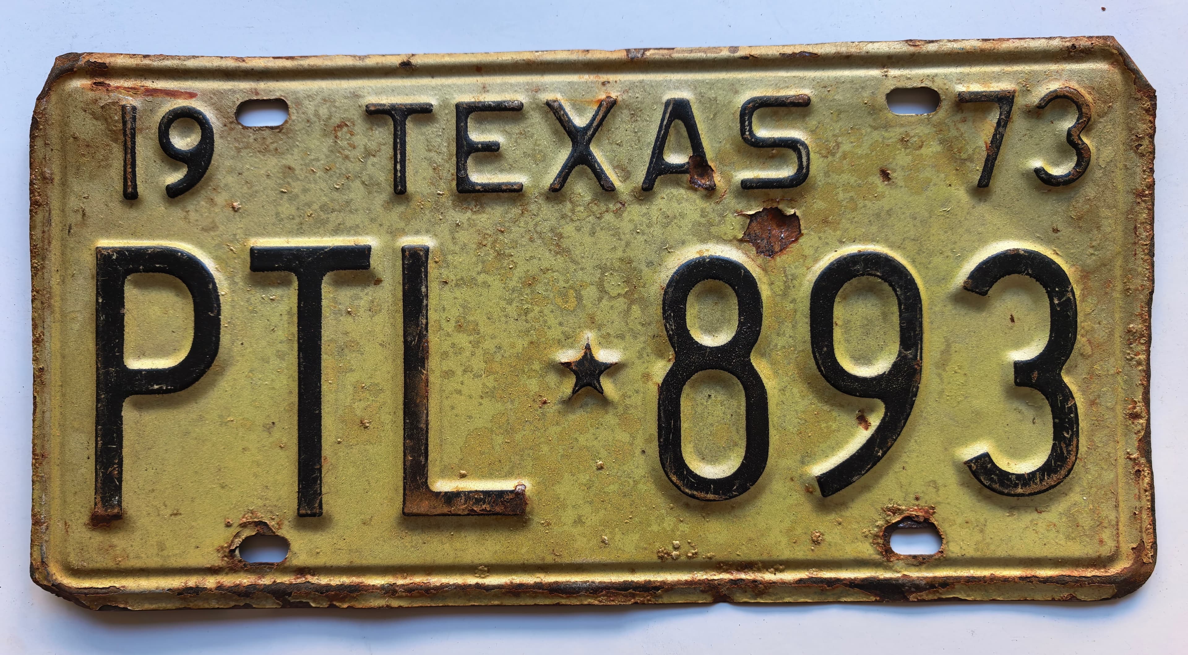 USA Kennzeichen - Texas - PTL-893, view 1
