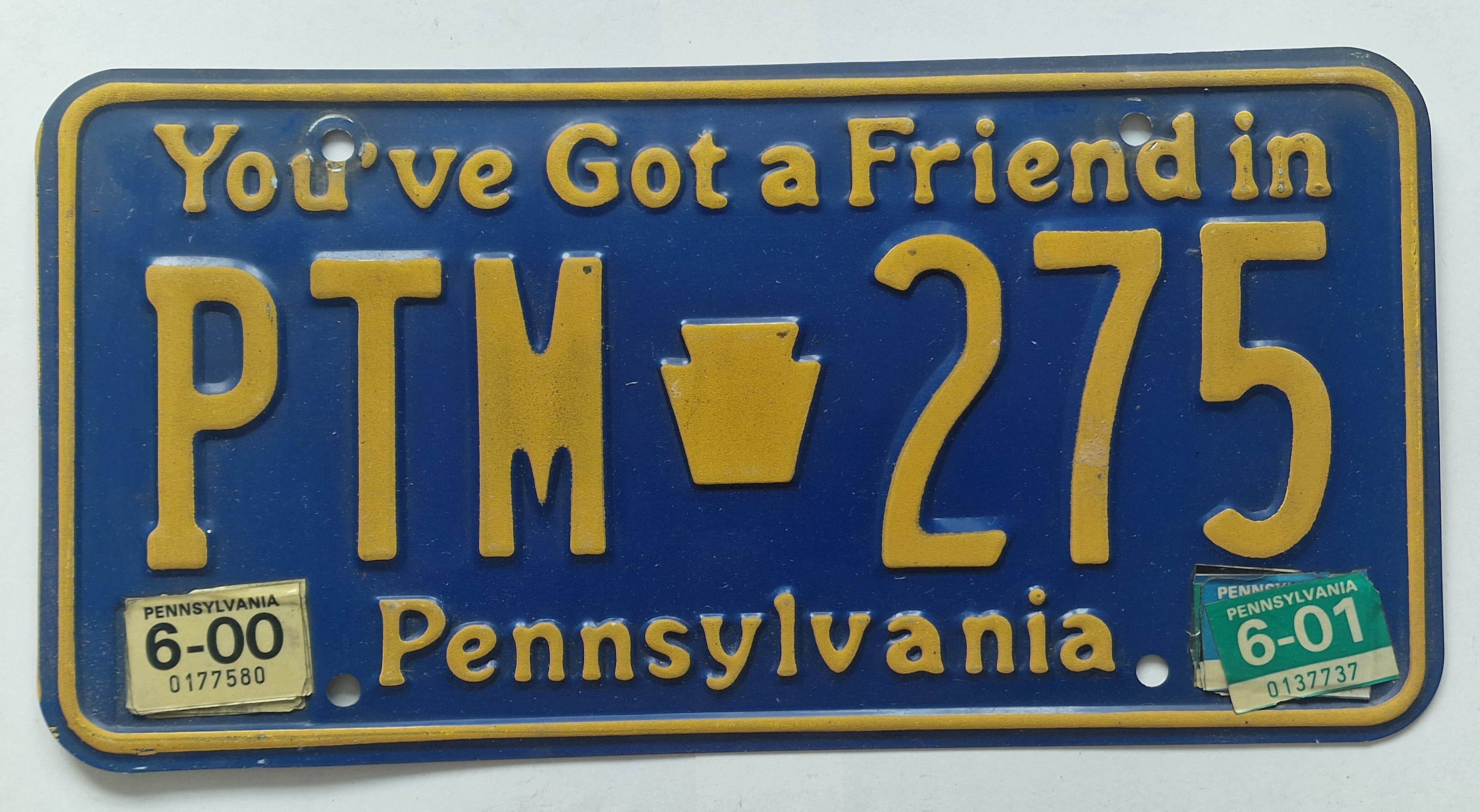 USA Kennzeichen - Pennsylvania - PTM-275, view 1