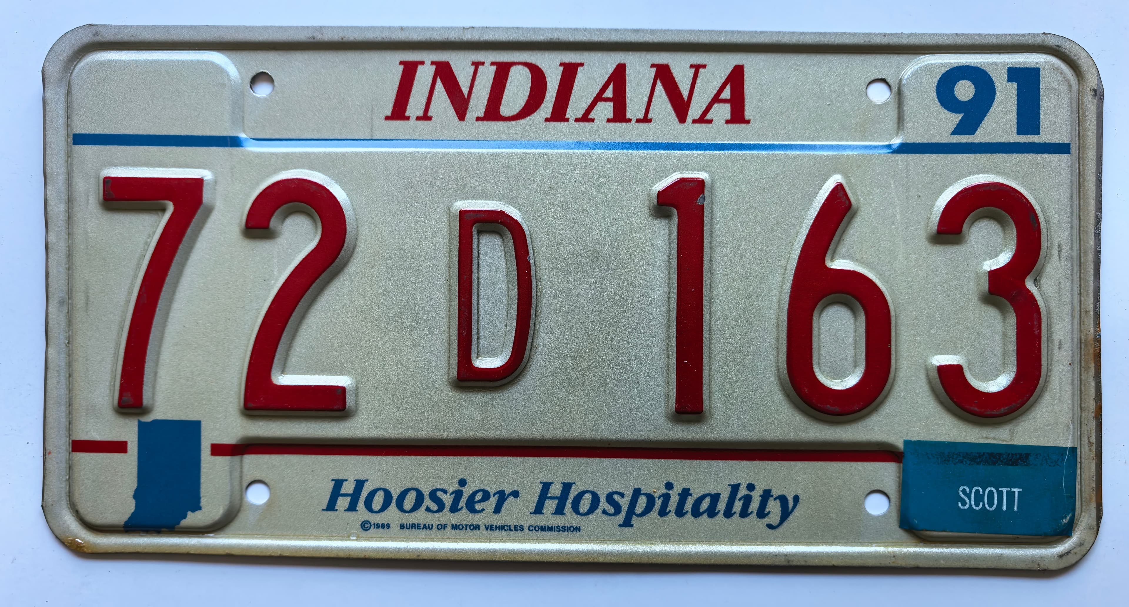 USA Kennzeichen - Indiana - 72 D 163, view 1