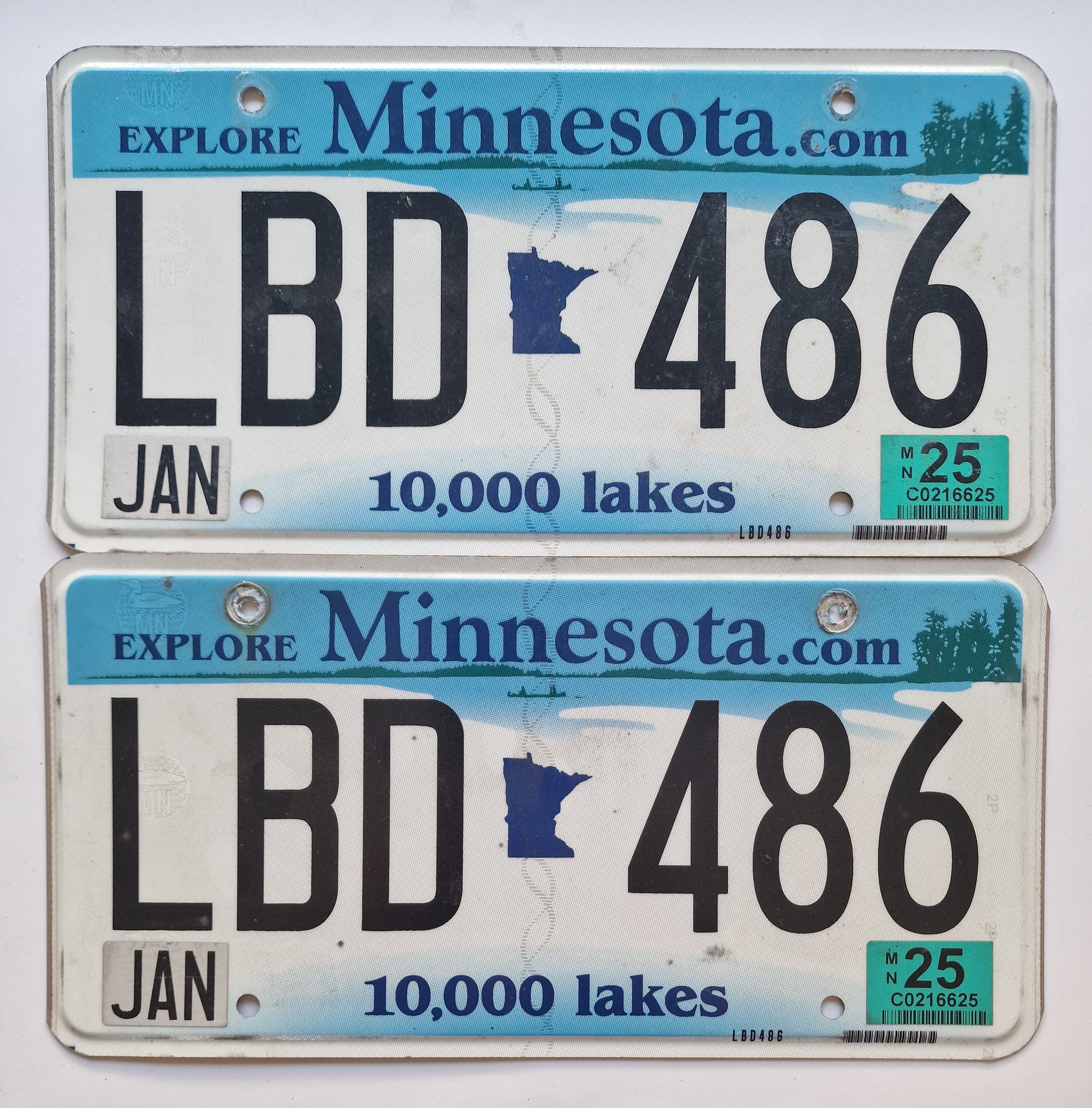 USA Kennzeichen - Minnesota - LBD 486, view 1
