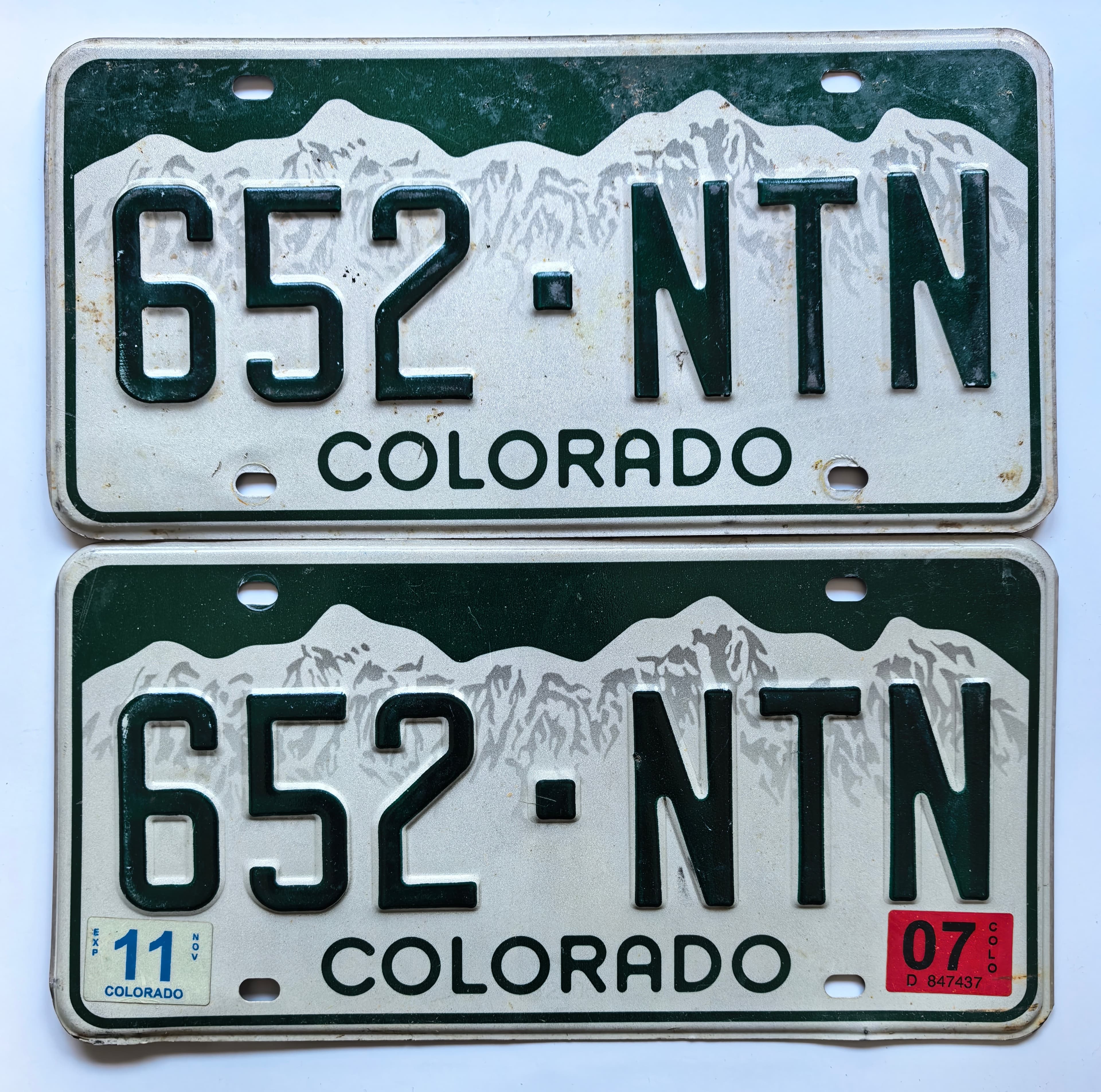 USA Kennzeichen - Colorado - 652-NTN, view 1