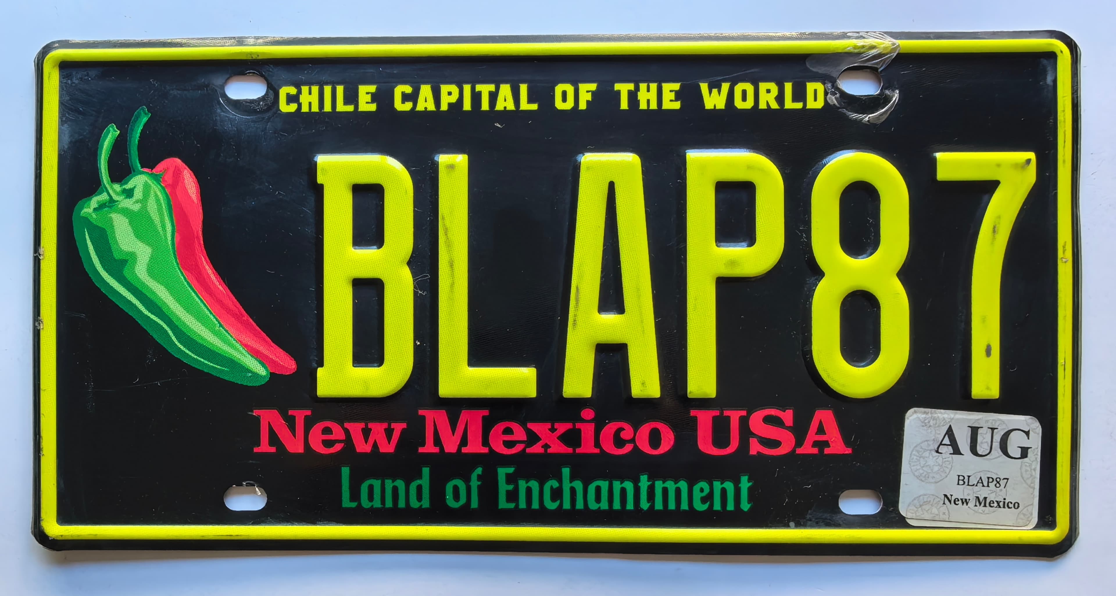 USA Kennzeichen - New Mexico - BLAP87, view 1