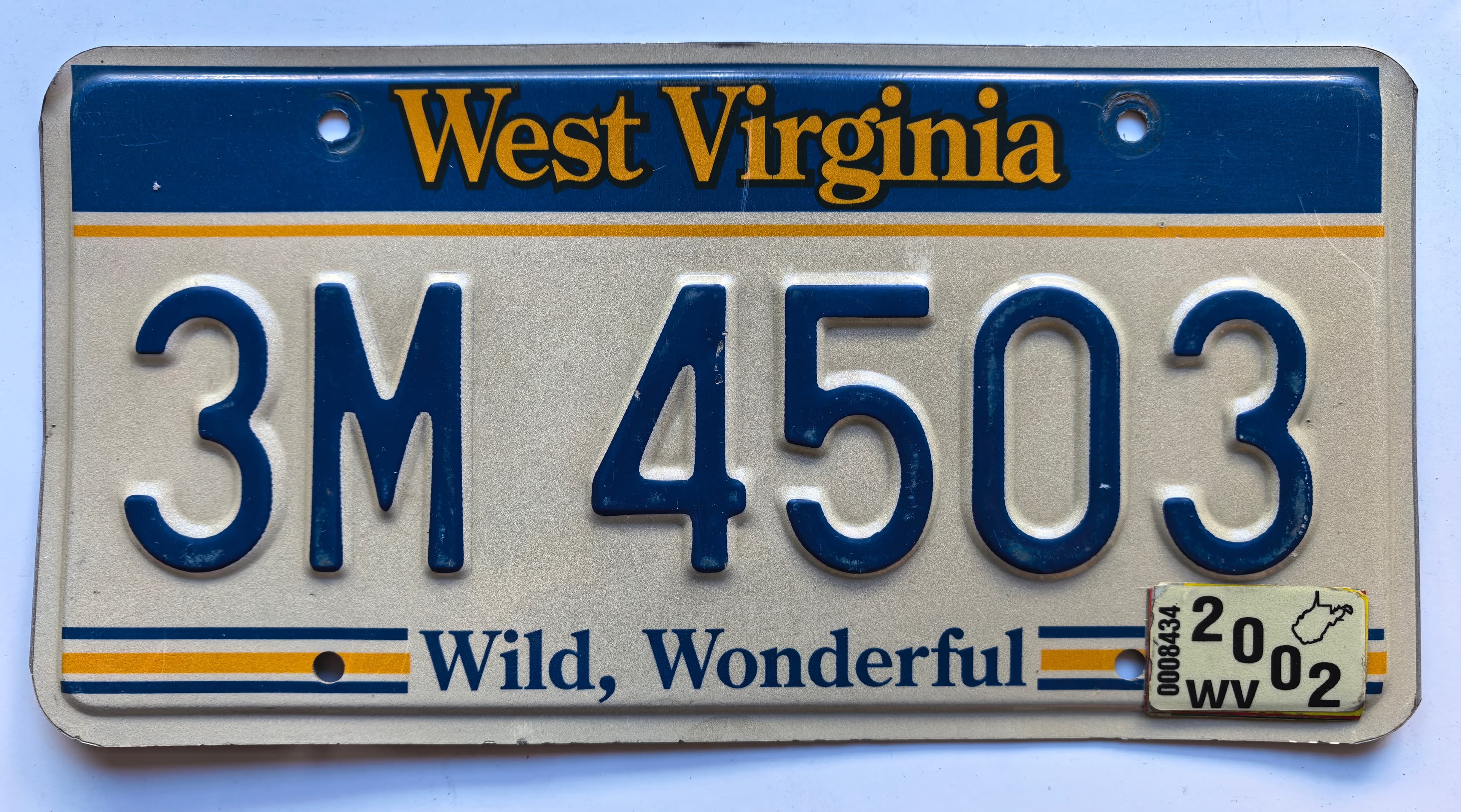 USA Kennzeichen - West Virginia - 3M 4503, view 1