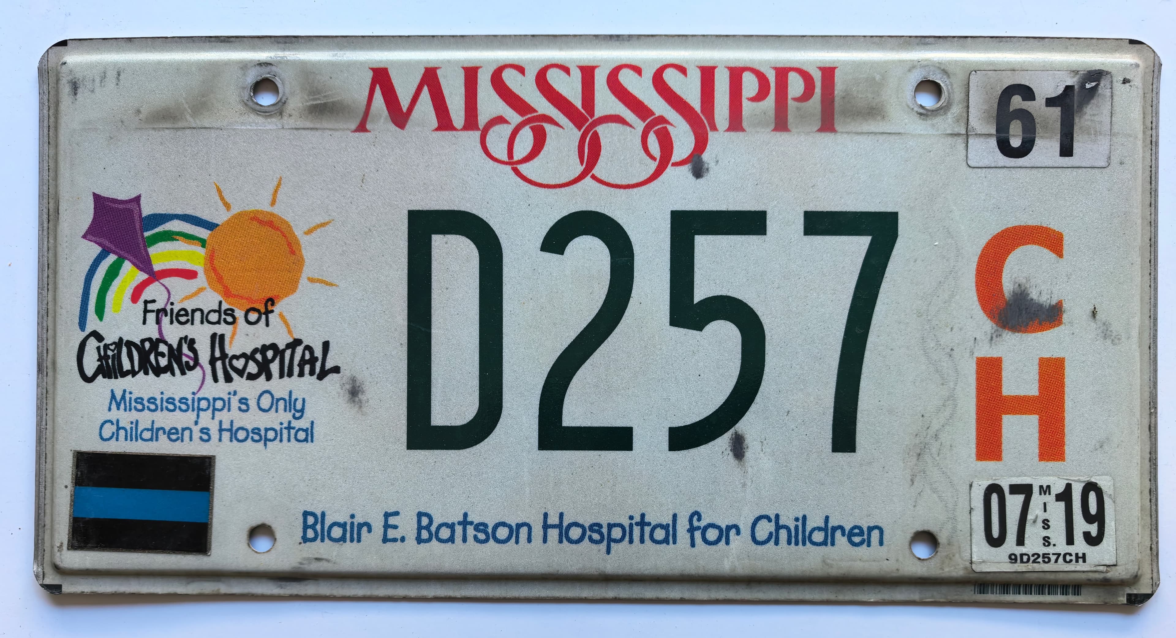 USA Kennzeichen - Mississippi - D257, view 1