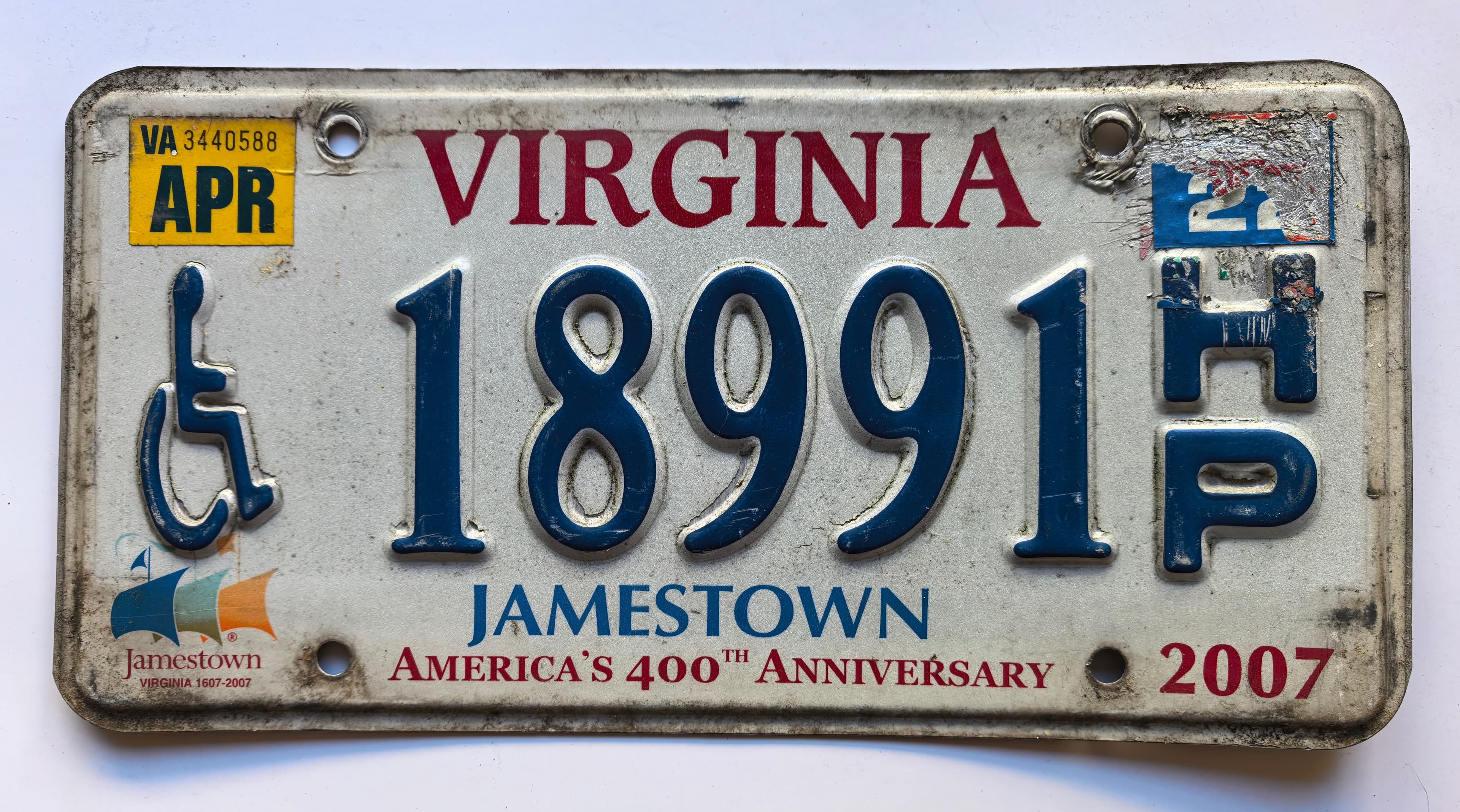 USA Kennzeichen - Virginia - 18991HP, view 1