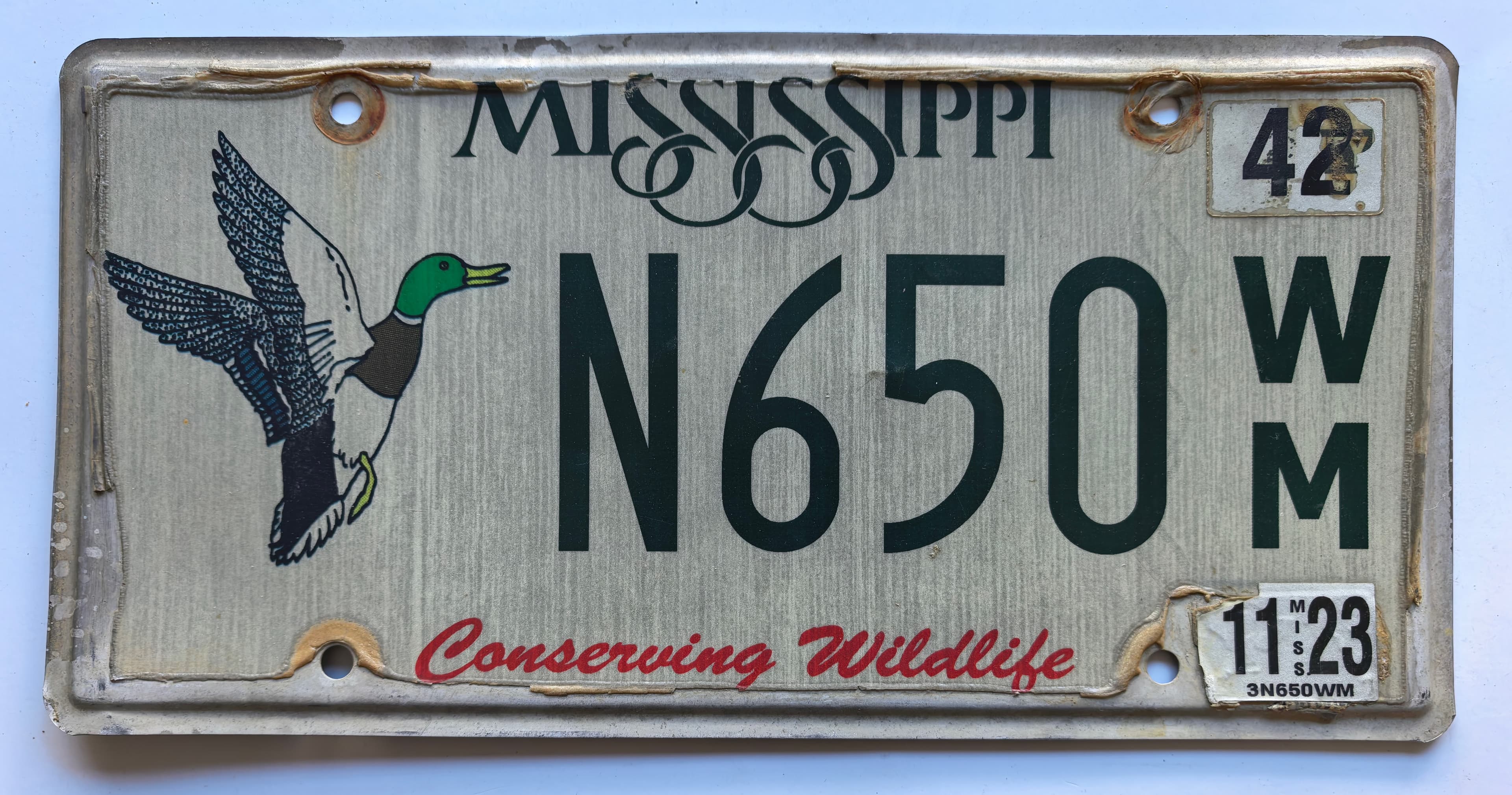 USA Kennzeichen - Mississippi - N650 W/M, view 1