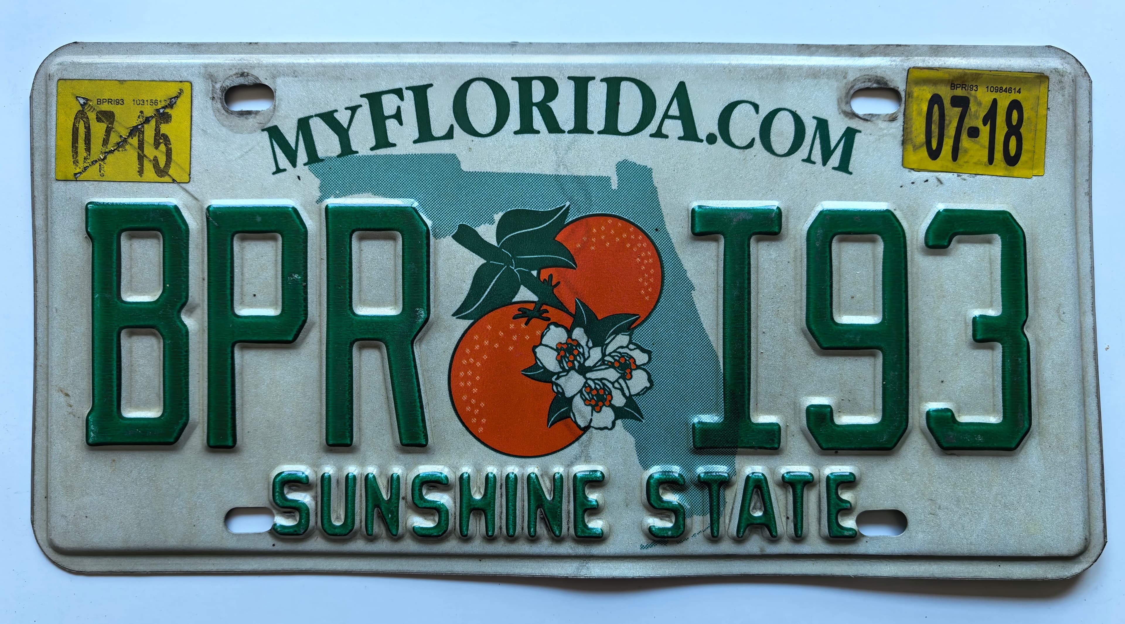 USA Kennzeichen - Florida - BPR I93, view 1