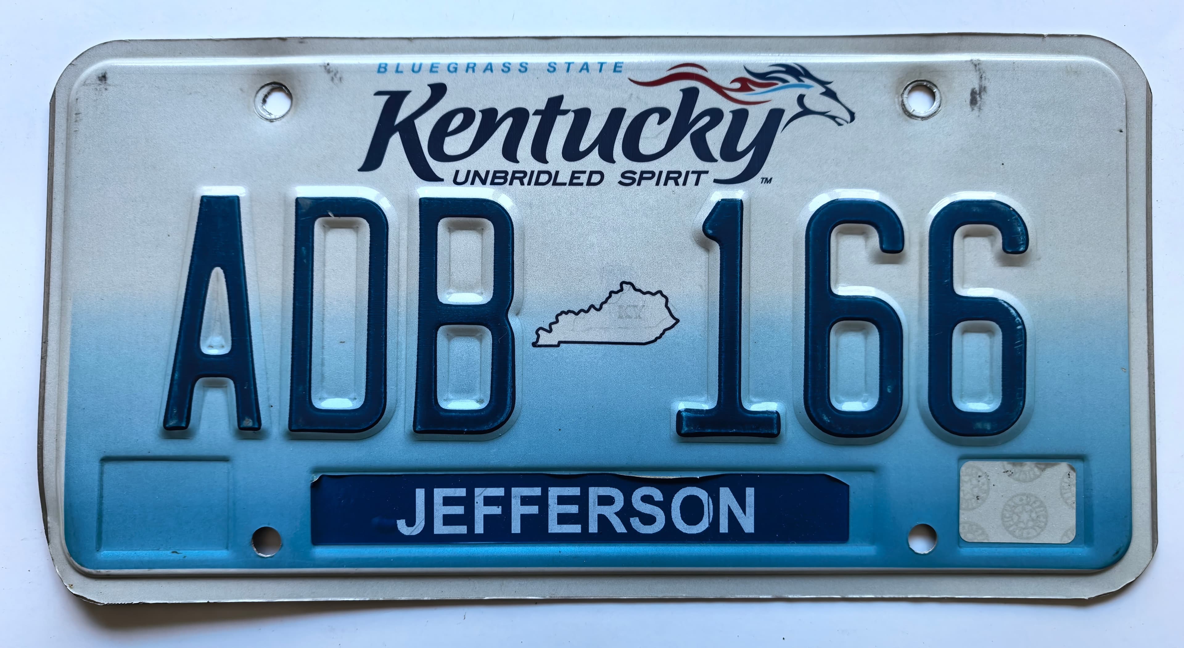 USA Kennzeichen - Kentucky - ADB-166, view 1