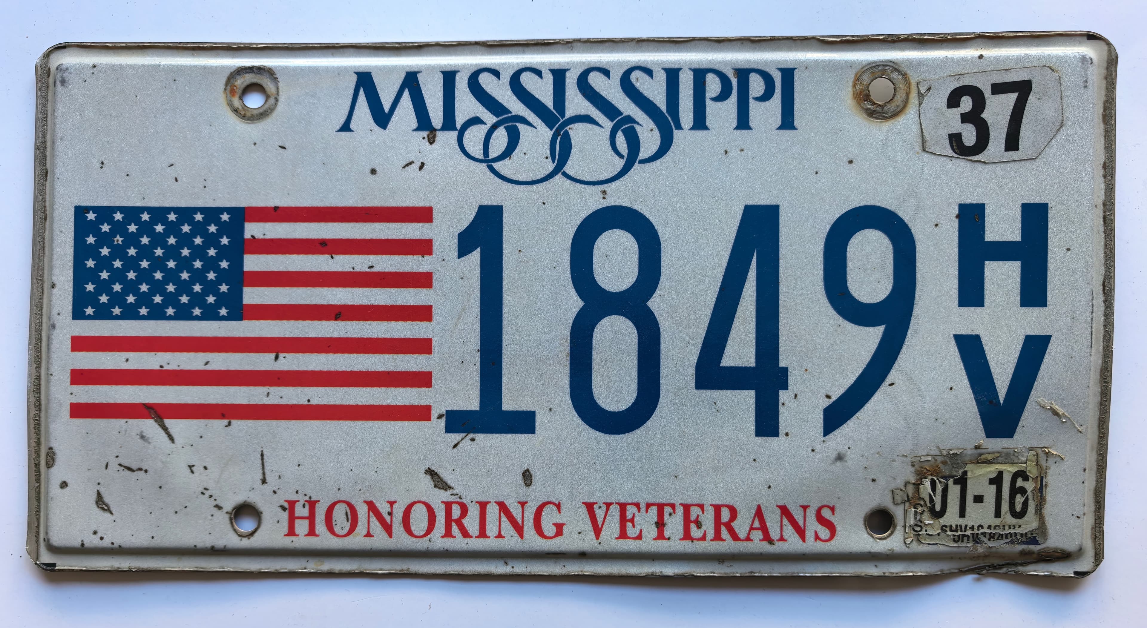 USA Kennzeichen - Mississippi - 1849 H/V, view 1