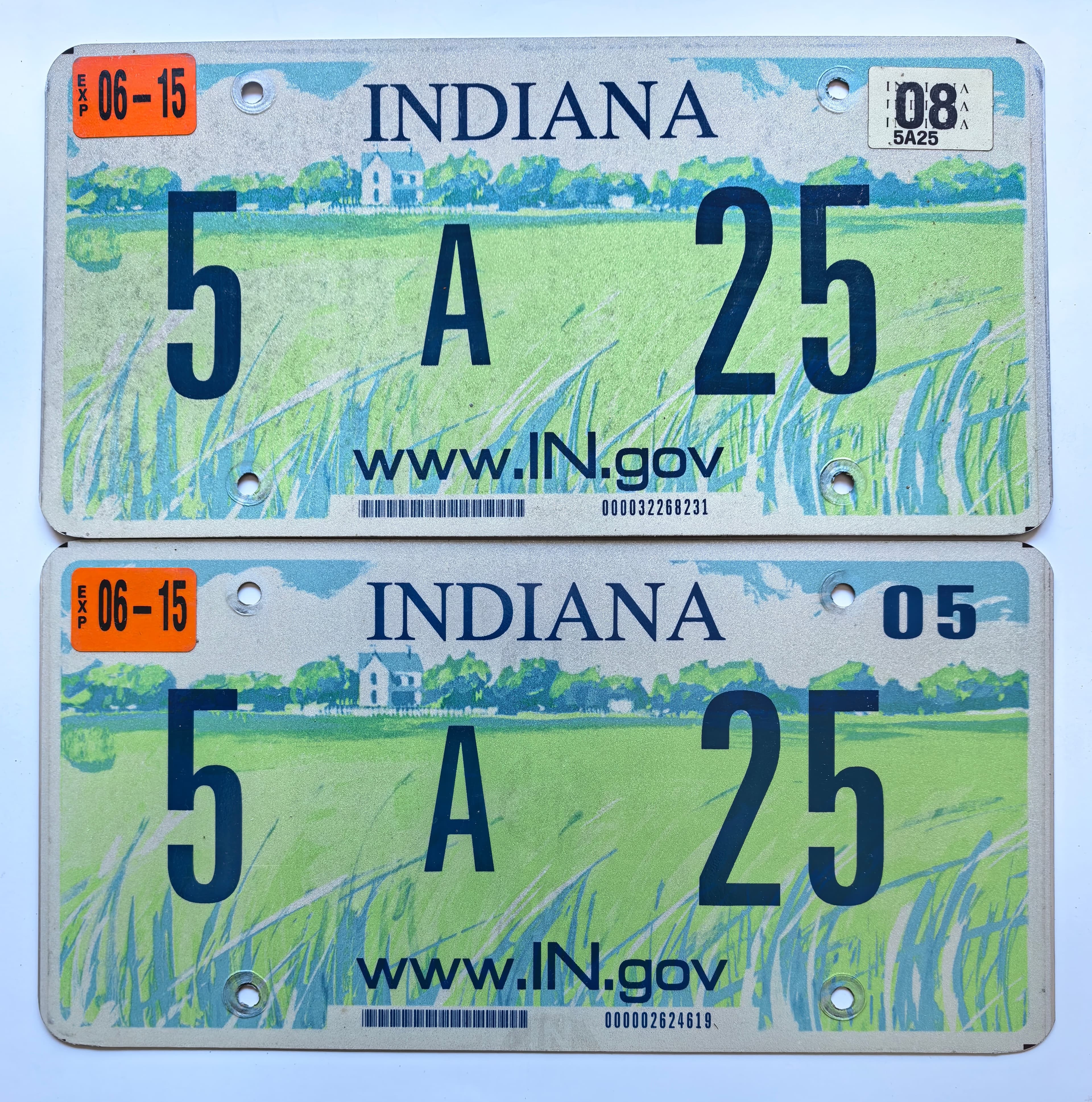 USA Kennzeichen - Indiana - 5 A 25, view 1