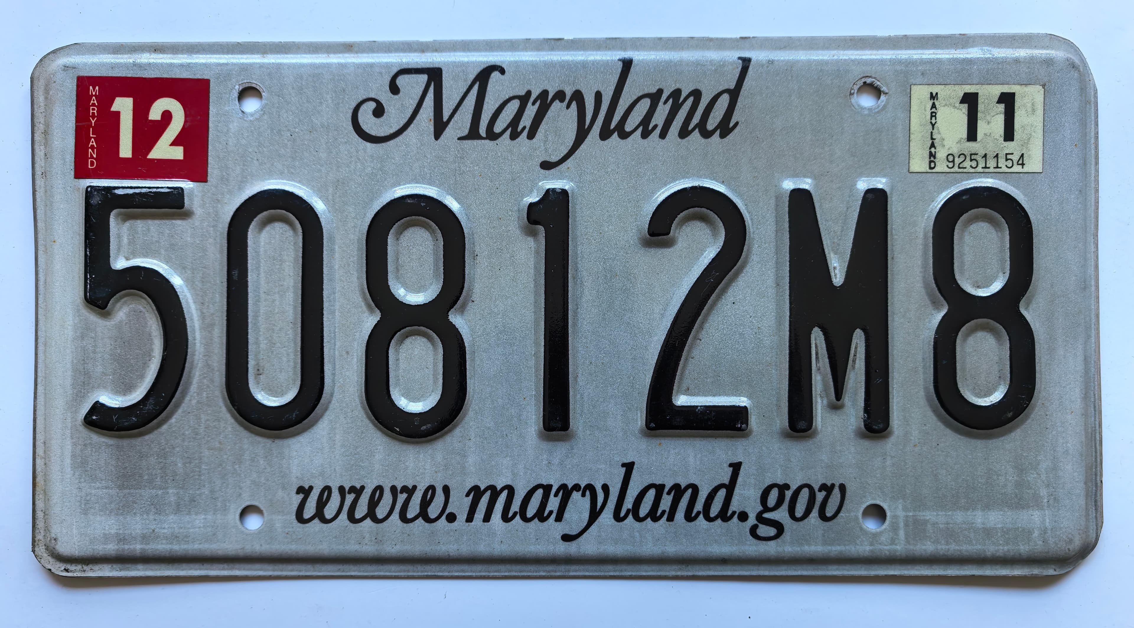 USA Kennzeichen - Maryland - 50812M8, view 1