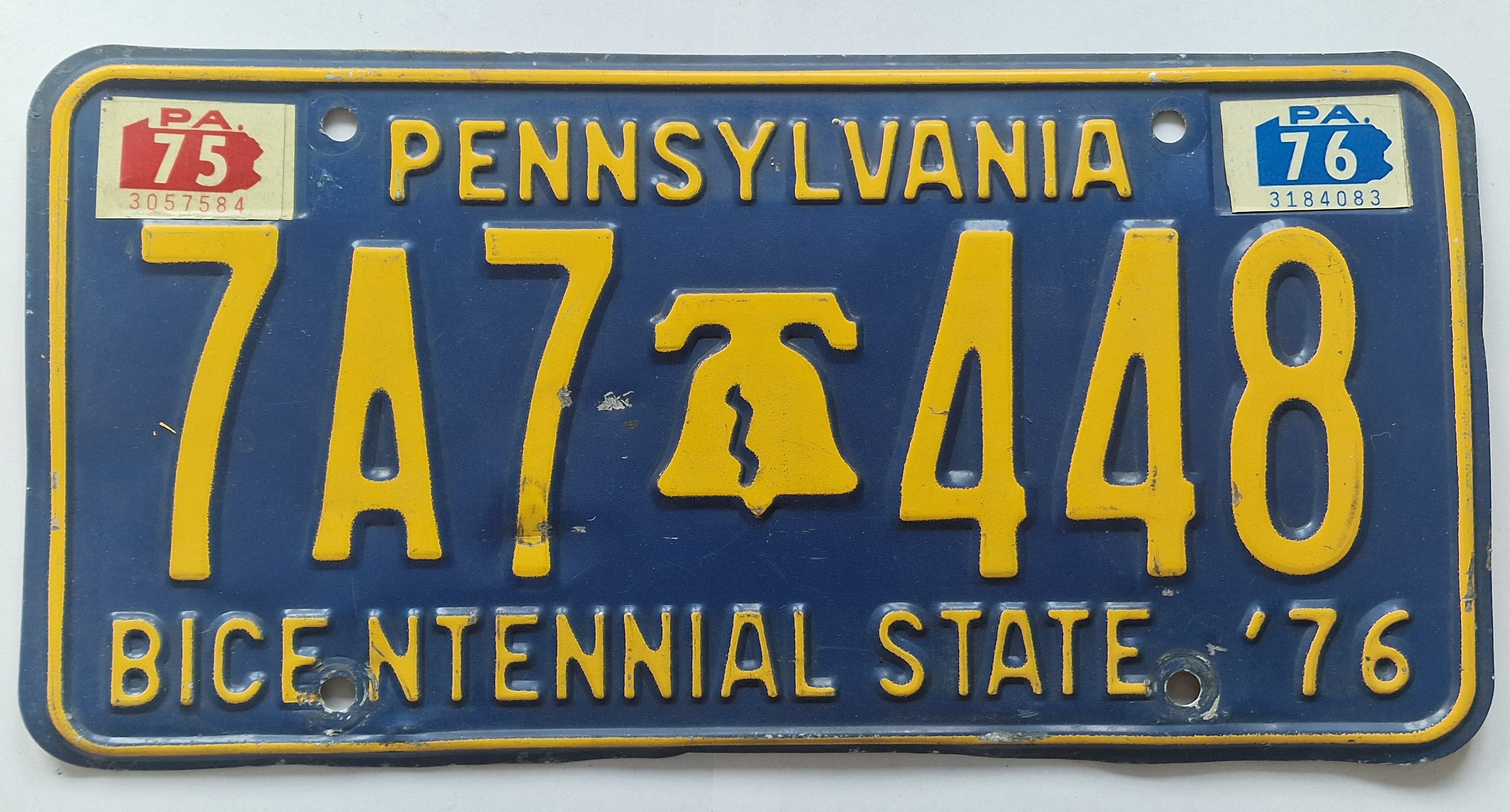 USA Kennzeichen - Pennsylvania - 7A7 448, view 1