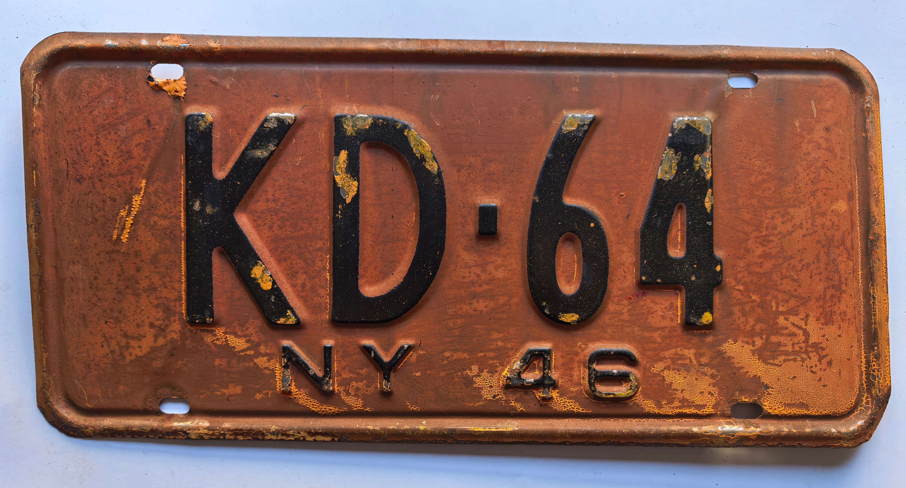 USA Kennzeichen - New York - KD-64, view 1