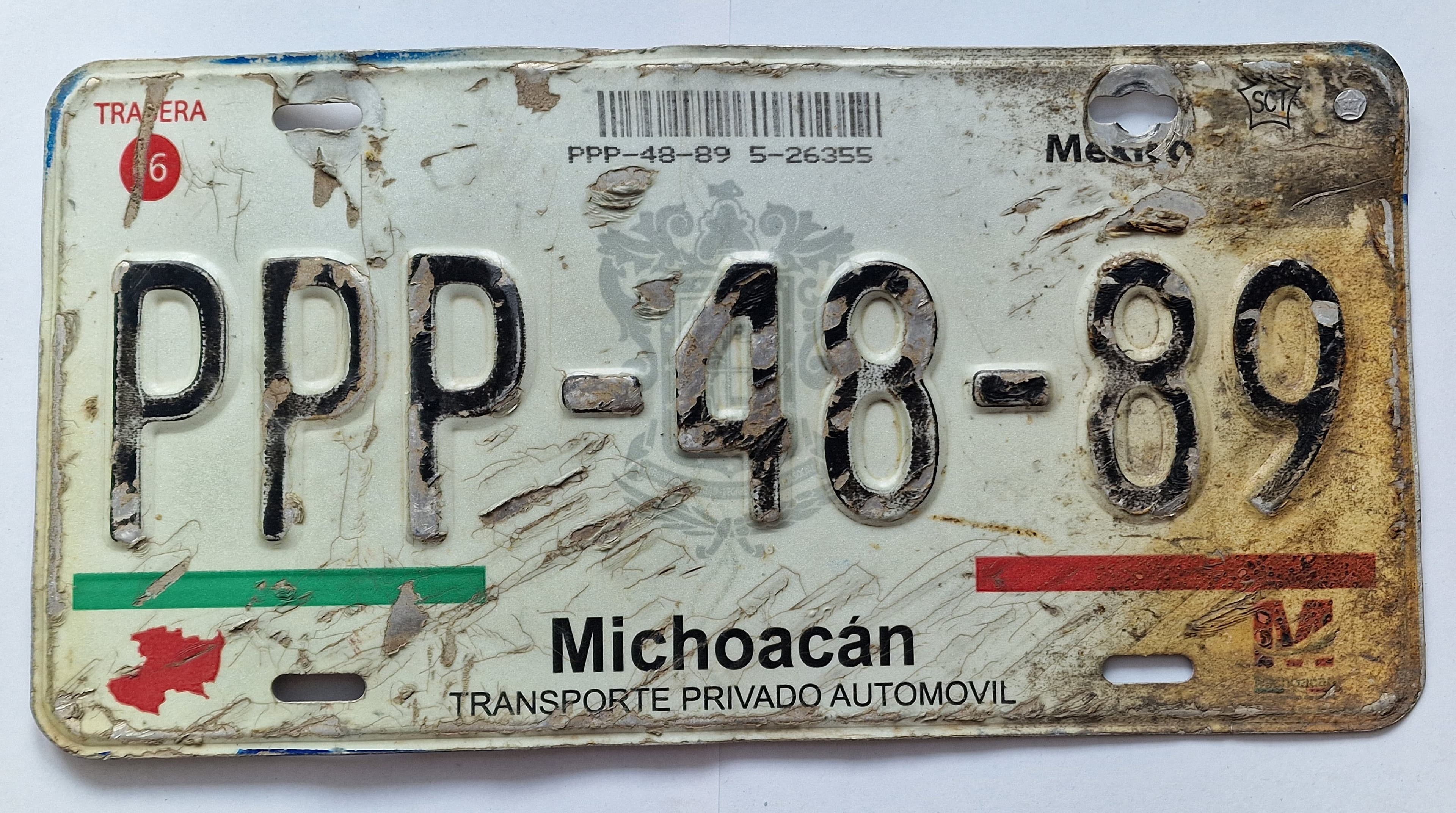 Mexiko Kennzeichen - Michoacán - PPP-48-89, view 1