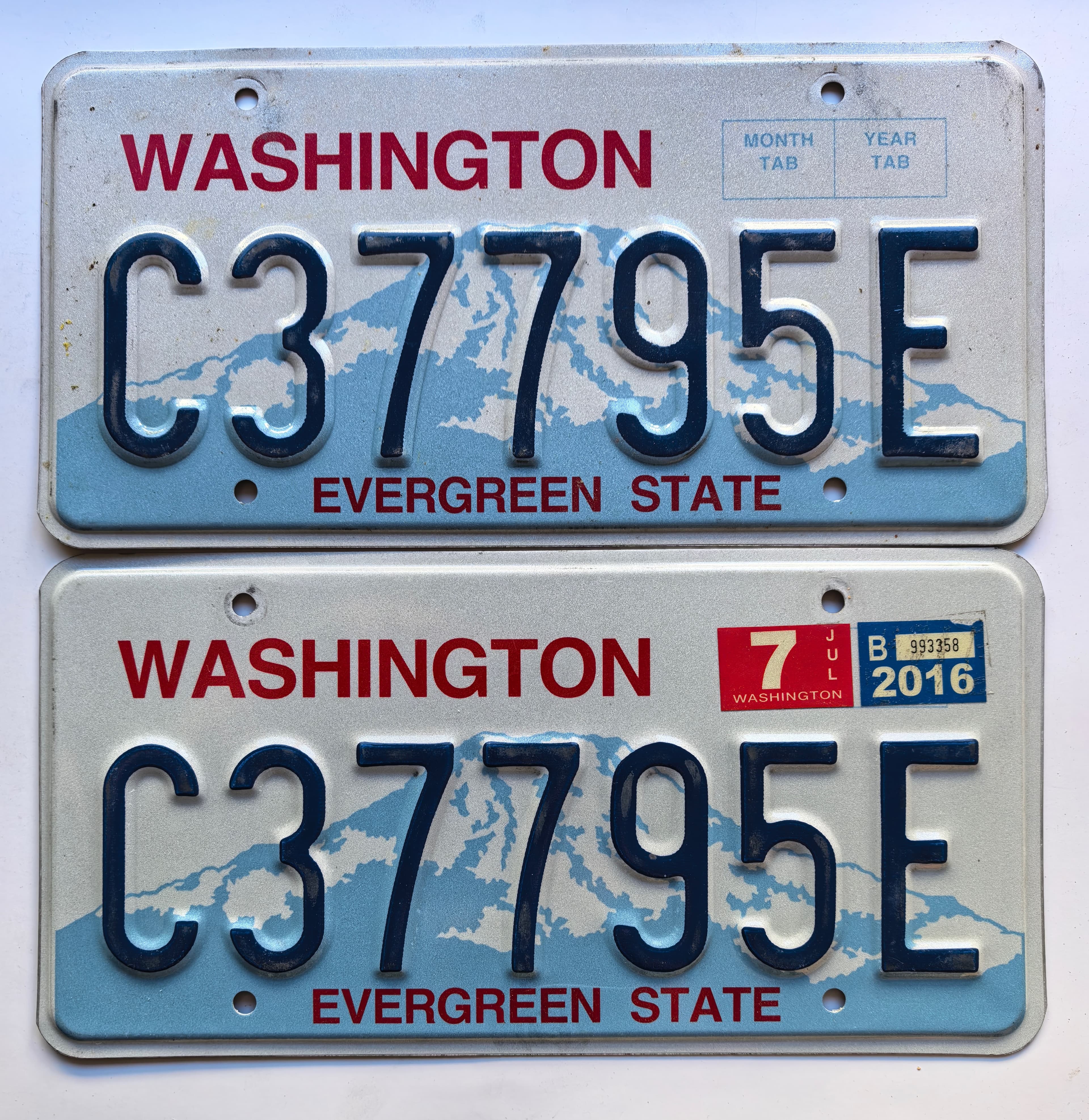 USA Kennzeichen - Washington - C37795E, view 1