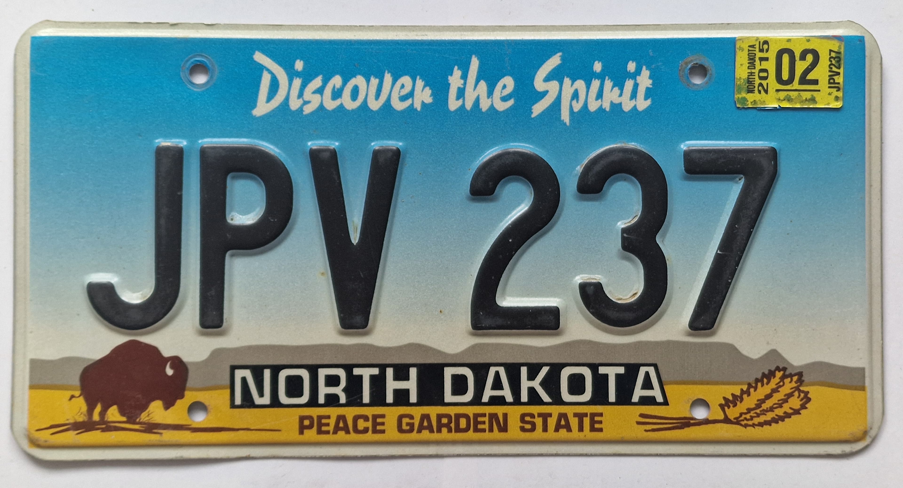 USA Kennzeichen - North Dakota - JPV 237, view 1