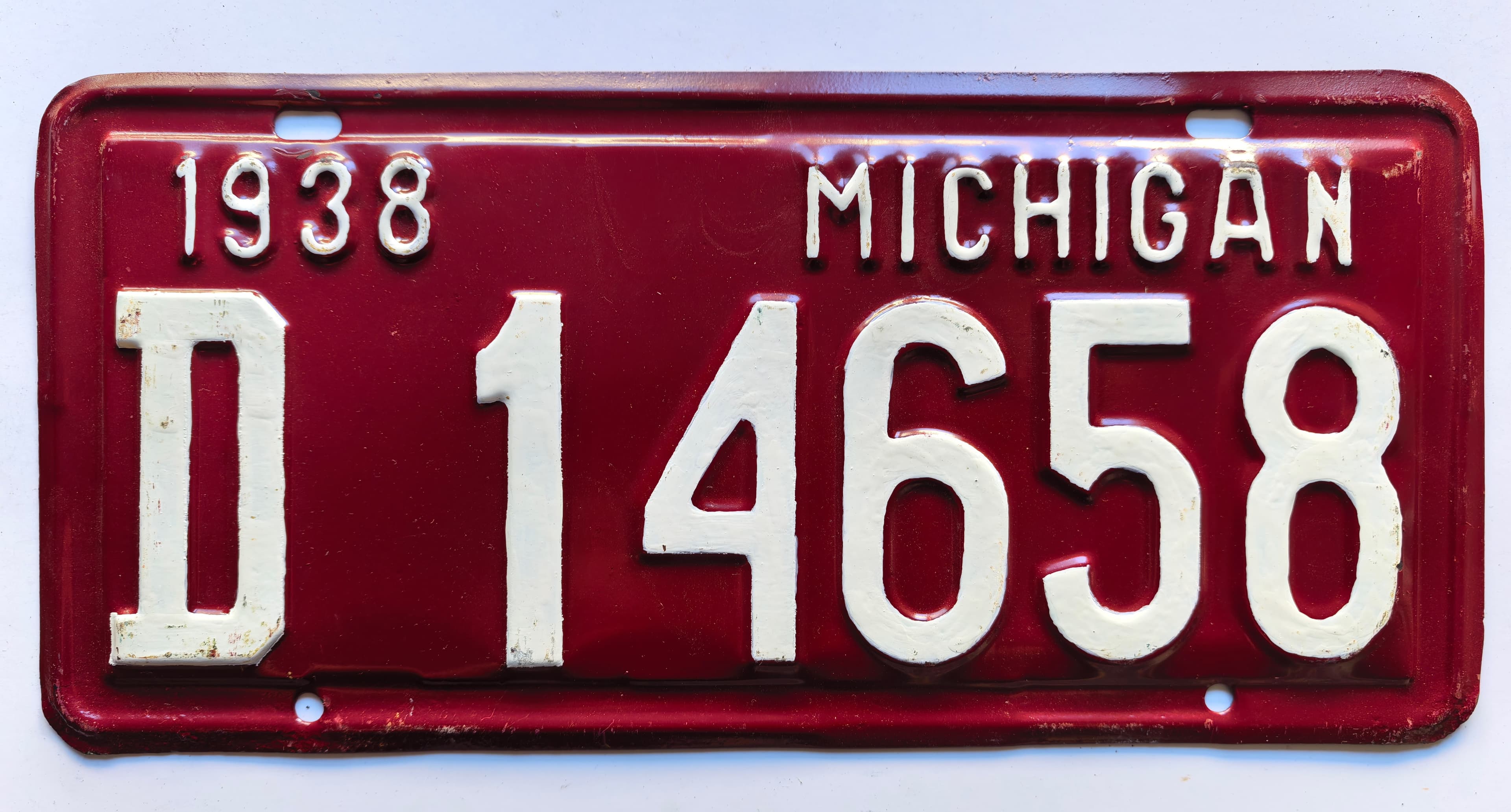 USA Kennzeichen - Michigan - D 14658, view 1