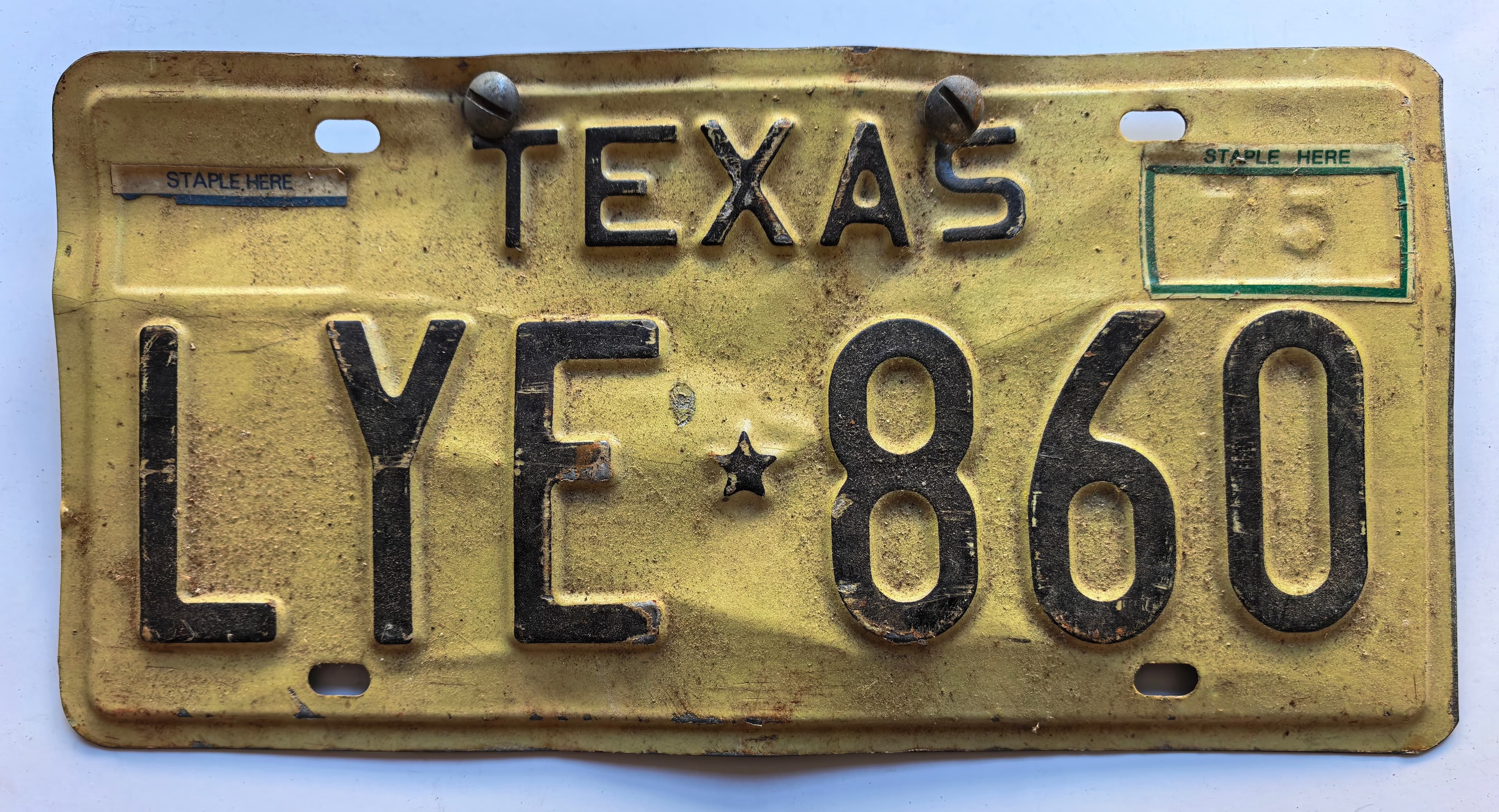 USA Kennzeichen - Texas - LYE-860, view 1